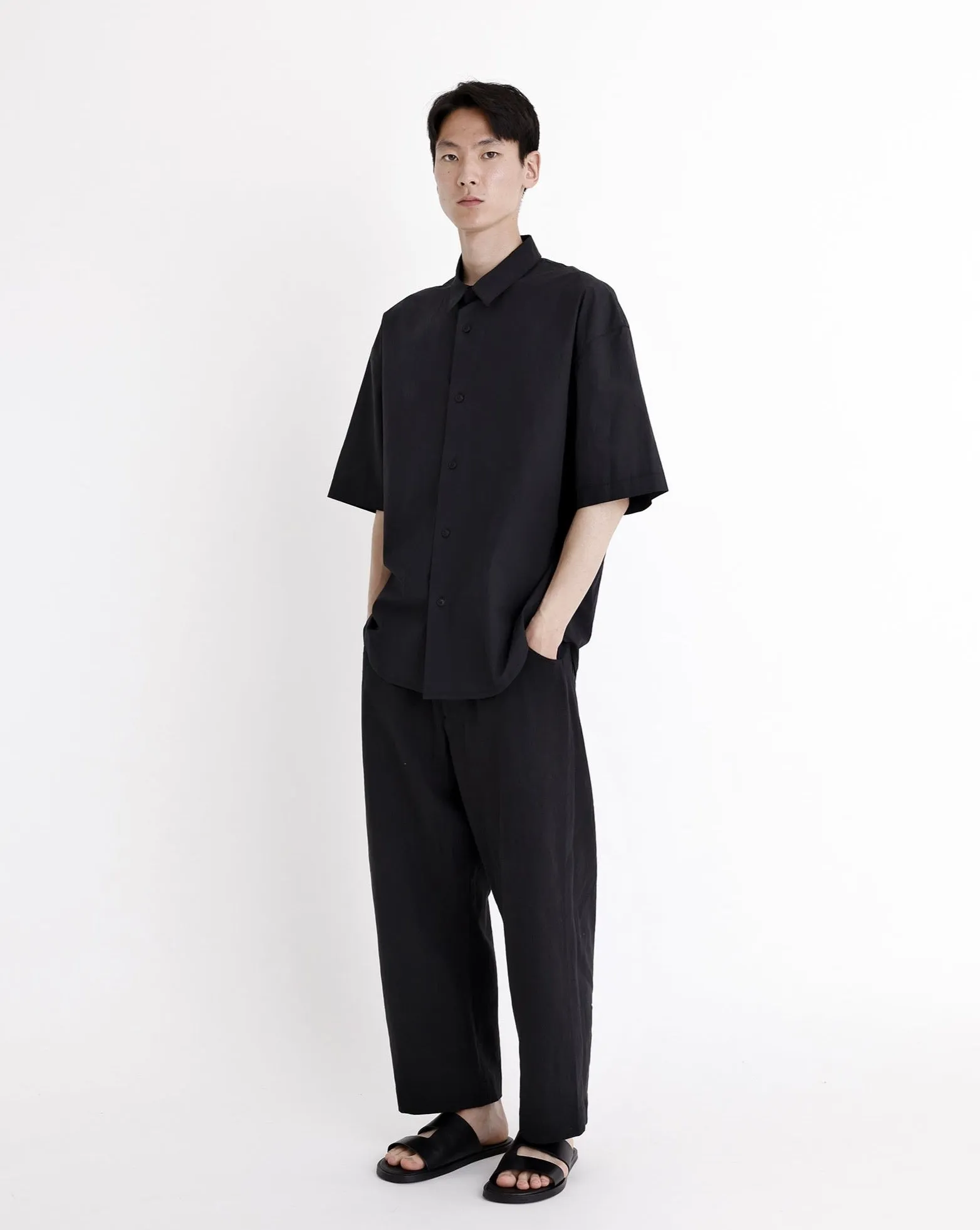 Papery Oversized Men's Short Sleeves - SS24 - Black sold by 7115 by Szeki