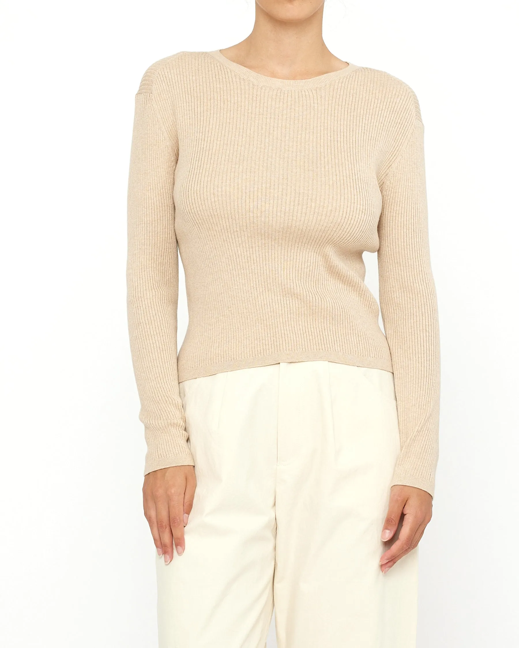Long Sleeves Ribbed Top - SS24 - Tan sold by 7115 by Szeki product image thumbnail 2