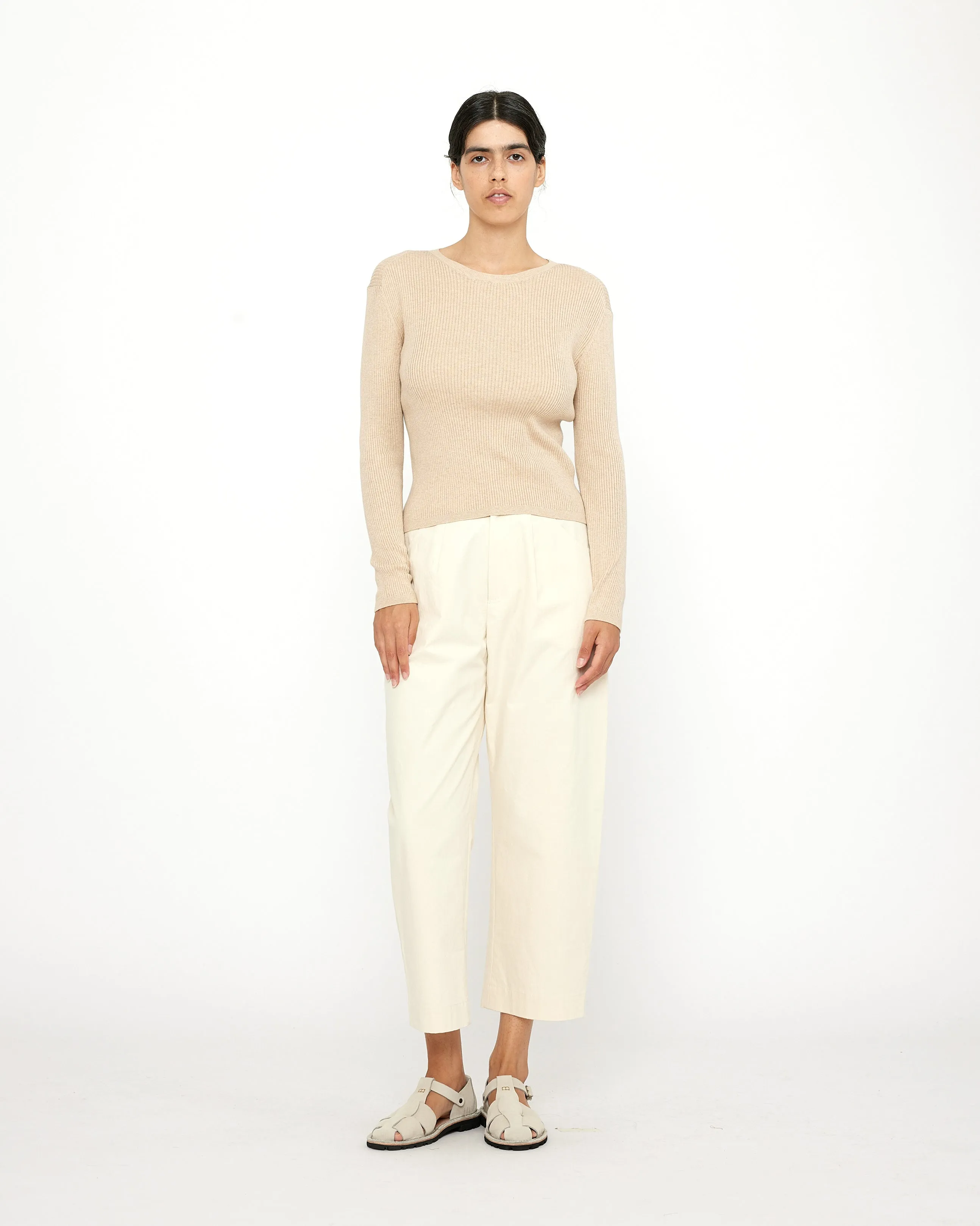 Long Sleeves Ribbed Top - SS24 - Tan sold by 7115 by Szeki