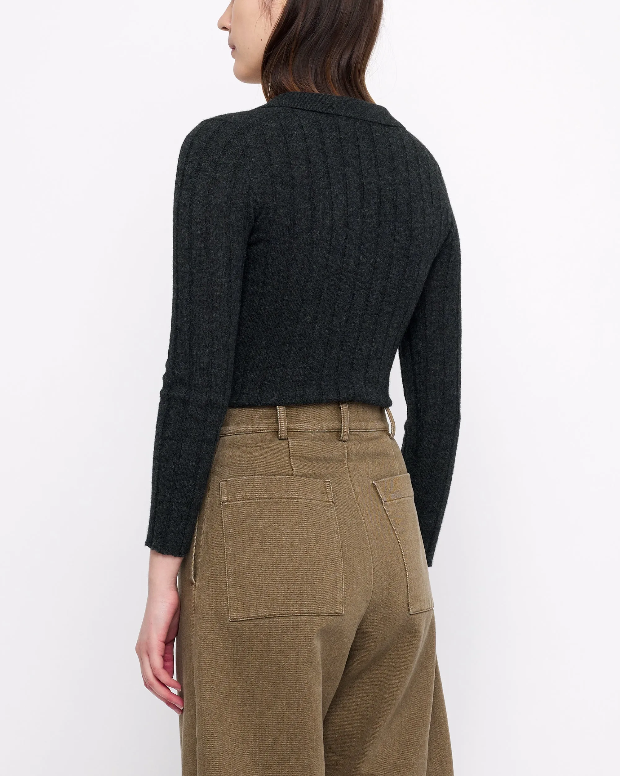 Yak V-Neck Long Sleeves - FW24 - Charcoal sold by 7115 by Szeki product image thumbnail 5