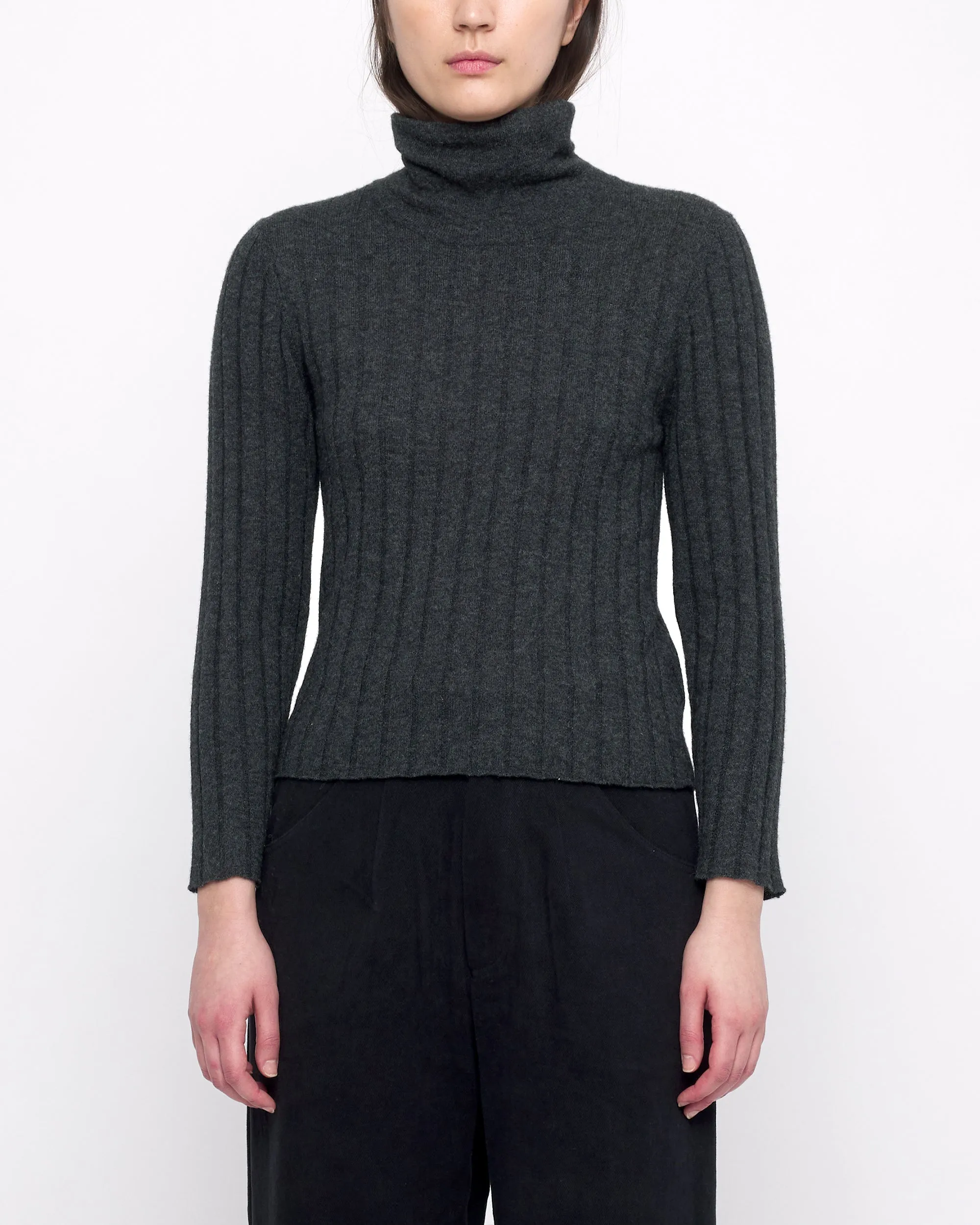 Yak Ribbed Roll Neck - FW24 - Charcoal sold by 7115 by Szeki product image thumbnail 4