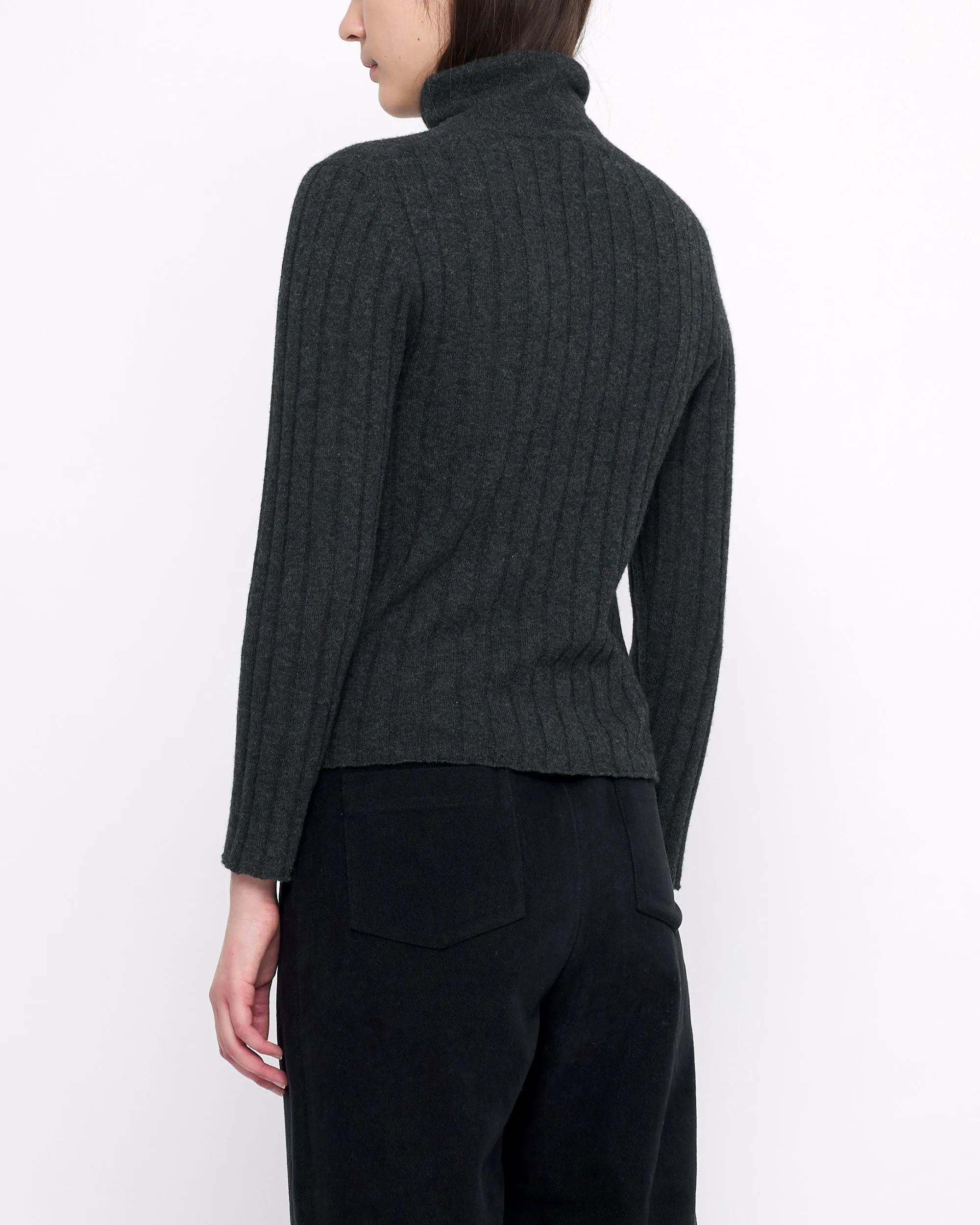 Yak Ribbed Roll Neck - FW24 - Charcoal sold by 7115 by Szeki product image thumbnail 3