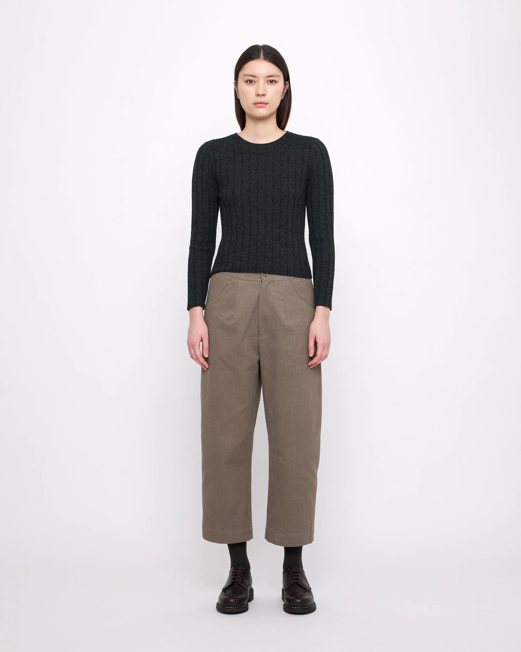 Yak Ribbed Long Sleeves- FW24 - Charcoal sold by 7115 by Szeki