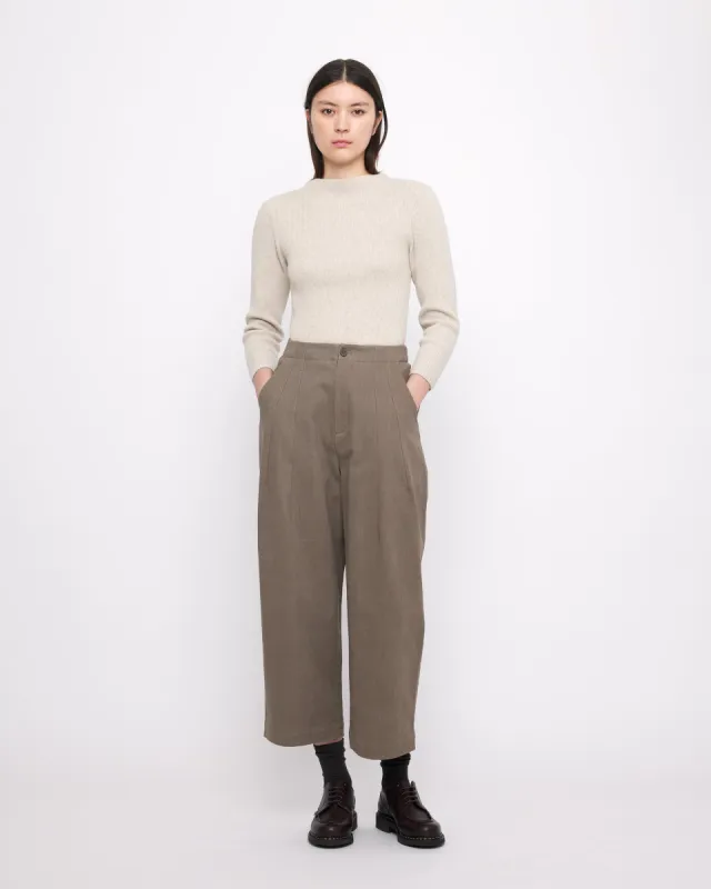 Signature Pleated Trouser - Heavy Canvas Edition - Umber sold by 7115 by Szeki