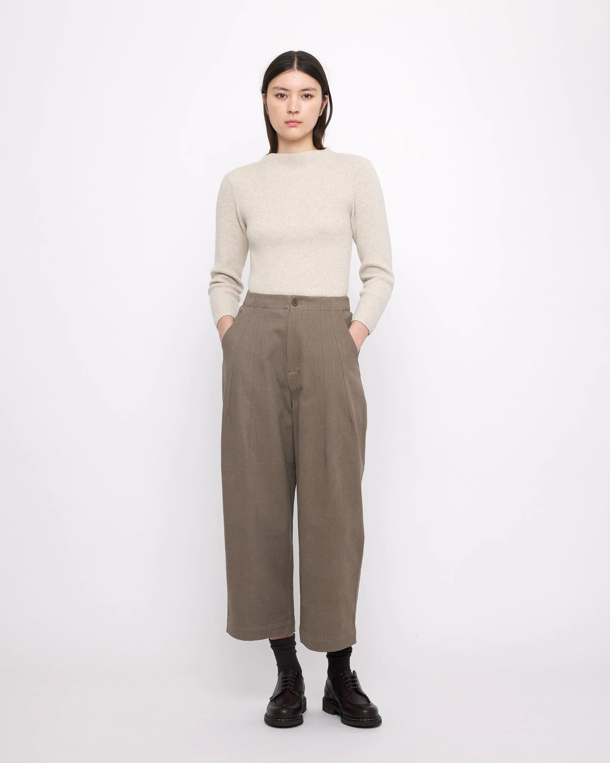 Signature Pleated Trouser - Heavy Canvas Edition - Umber sold by 7115 by Szeki
