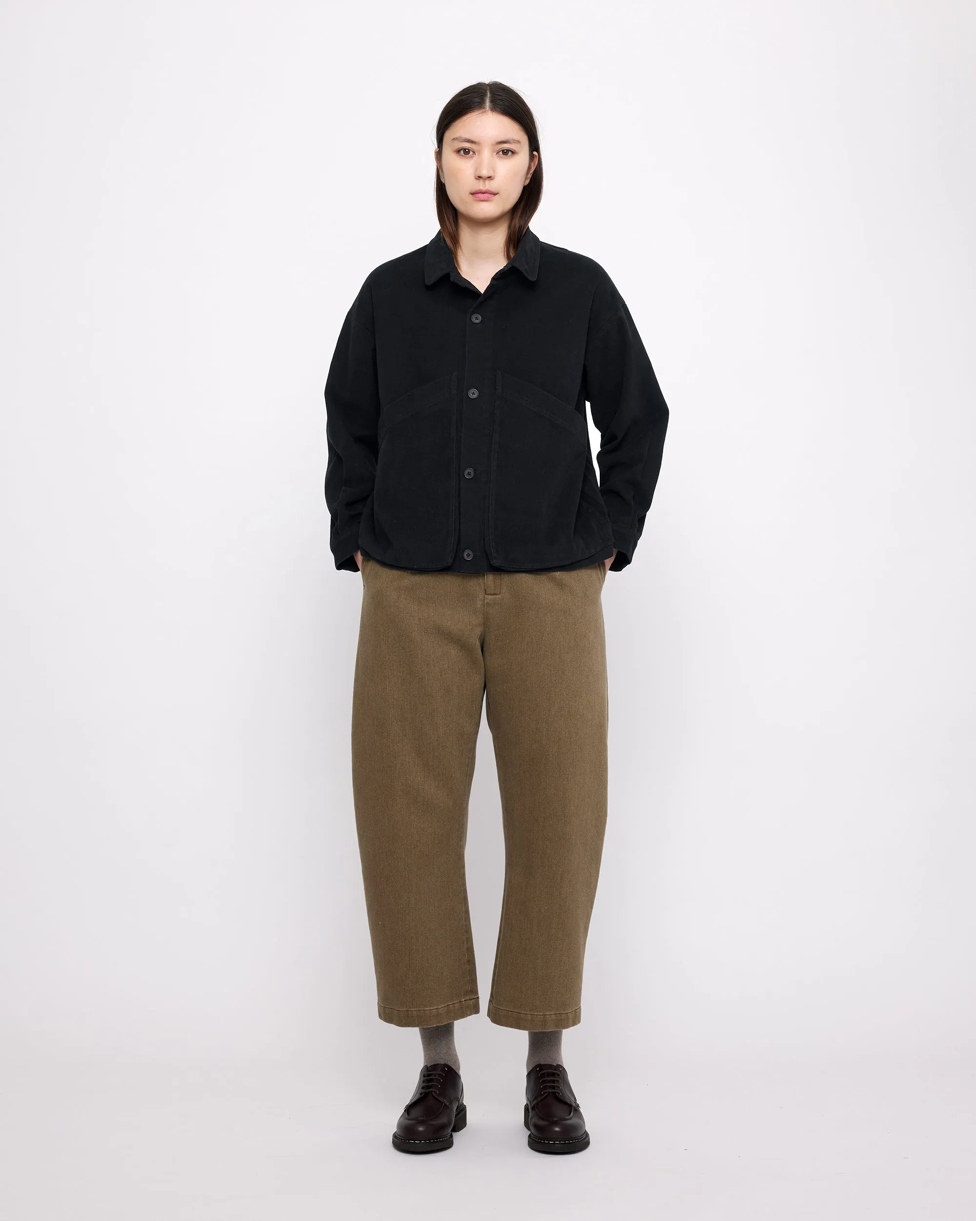 Signature Panel Pockets Shirt Jacket - Heavy Canvas Edition - Black sold by 7115 by Szeki