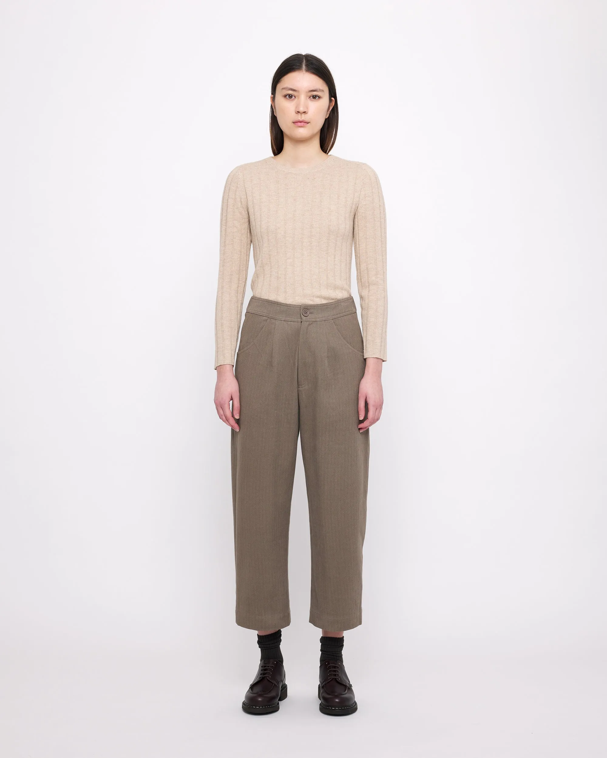 Signature Curve Legged Trouser - Heavy Canvas Edition - Umber sold by 7115 by Szeki