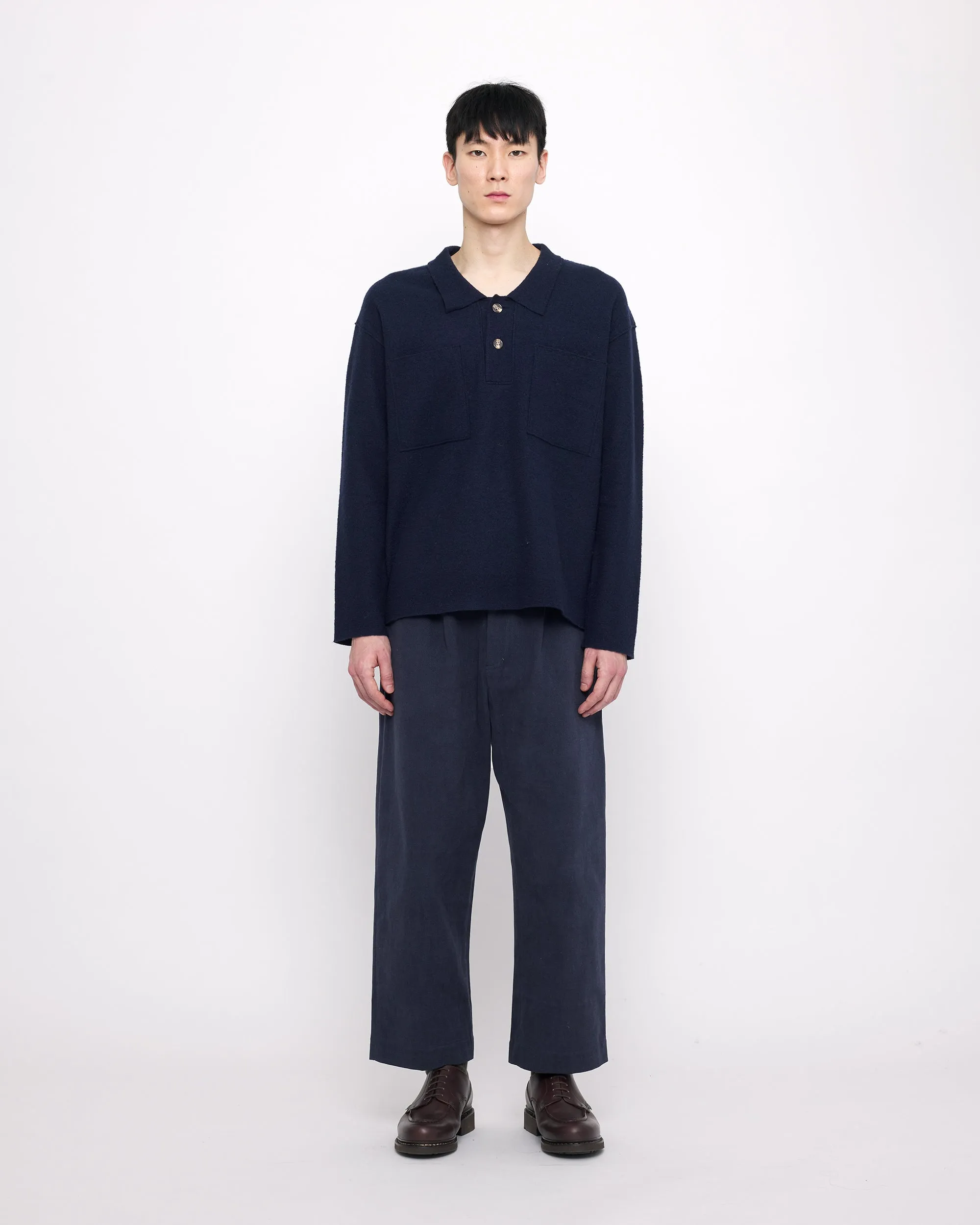 Signature Curve Legged Trouser - Heavy Canvas Edition - Navy sold by 7115 by Szeki