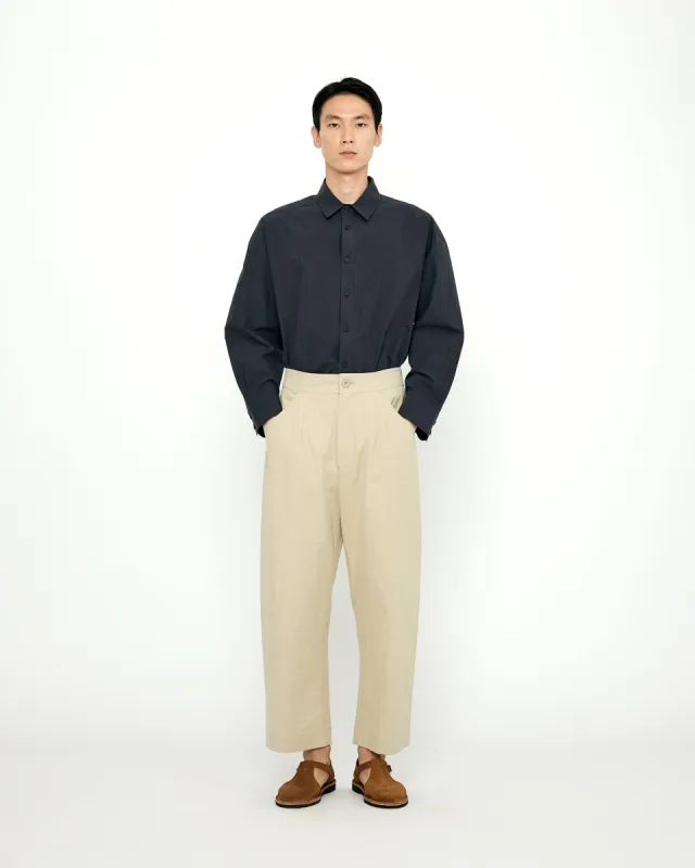 Signature Curve-Legged Trouser - Cotton Edition - Sand Gray sold by 7115 by Szeki