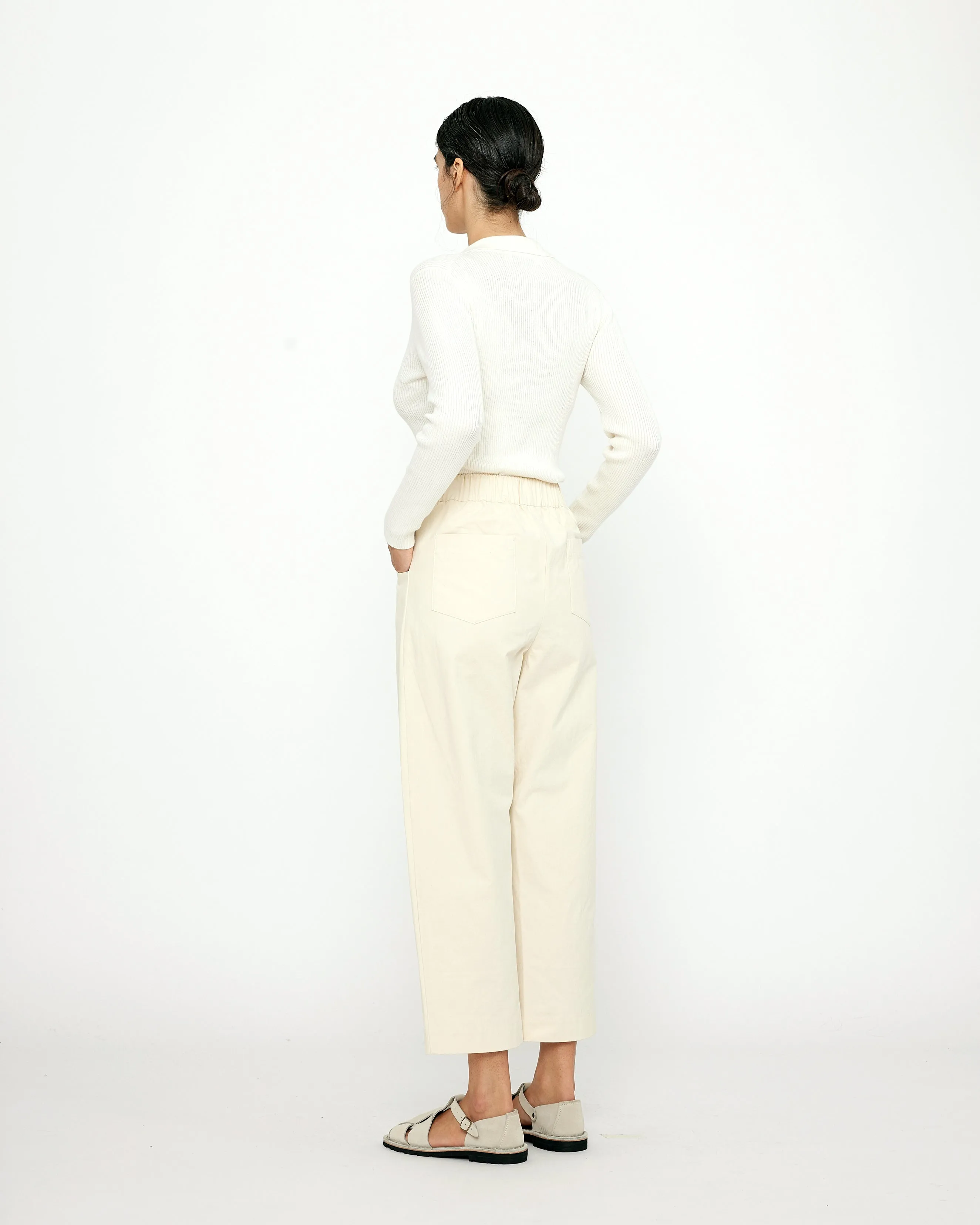 Signature Curve-Legged Trouser - Cotton Edition - Off-White sold by 7115 by Szeki product image thumbnail 4