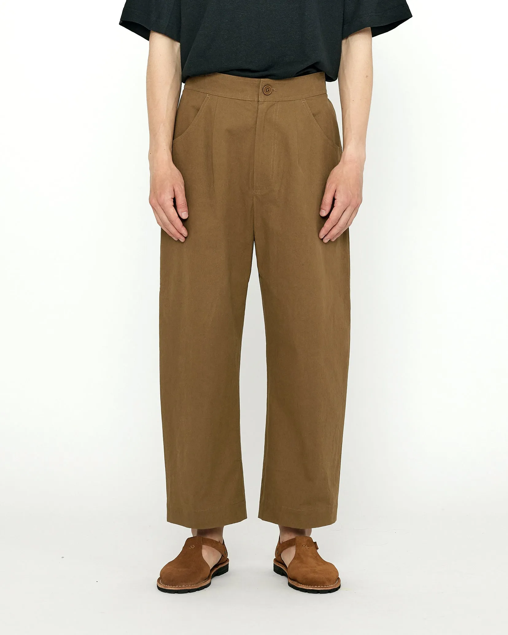 Signature Curve-Legged Trouser - Cotton Edition - Brown sold by 7115 by Szeki product image thumbnail 3