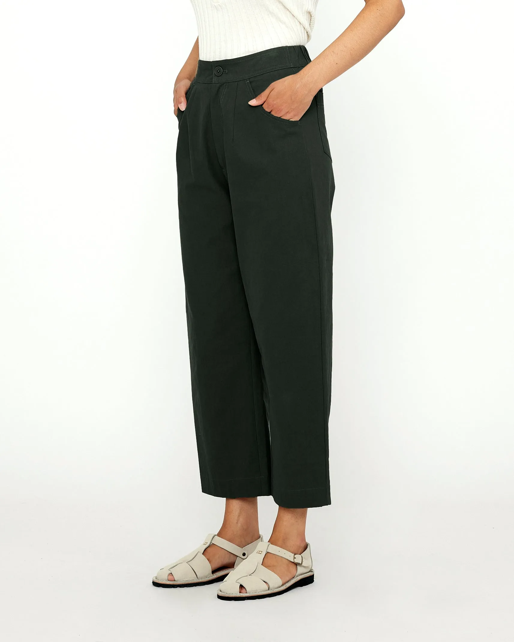 Signature Curve-Legged Trouser - Cotton Edition - Black sold by 7115 by Szeki product image thumbnail 5