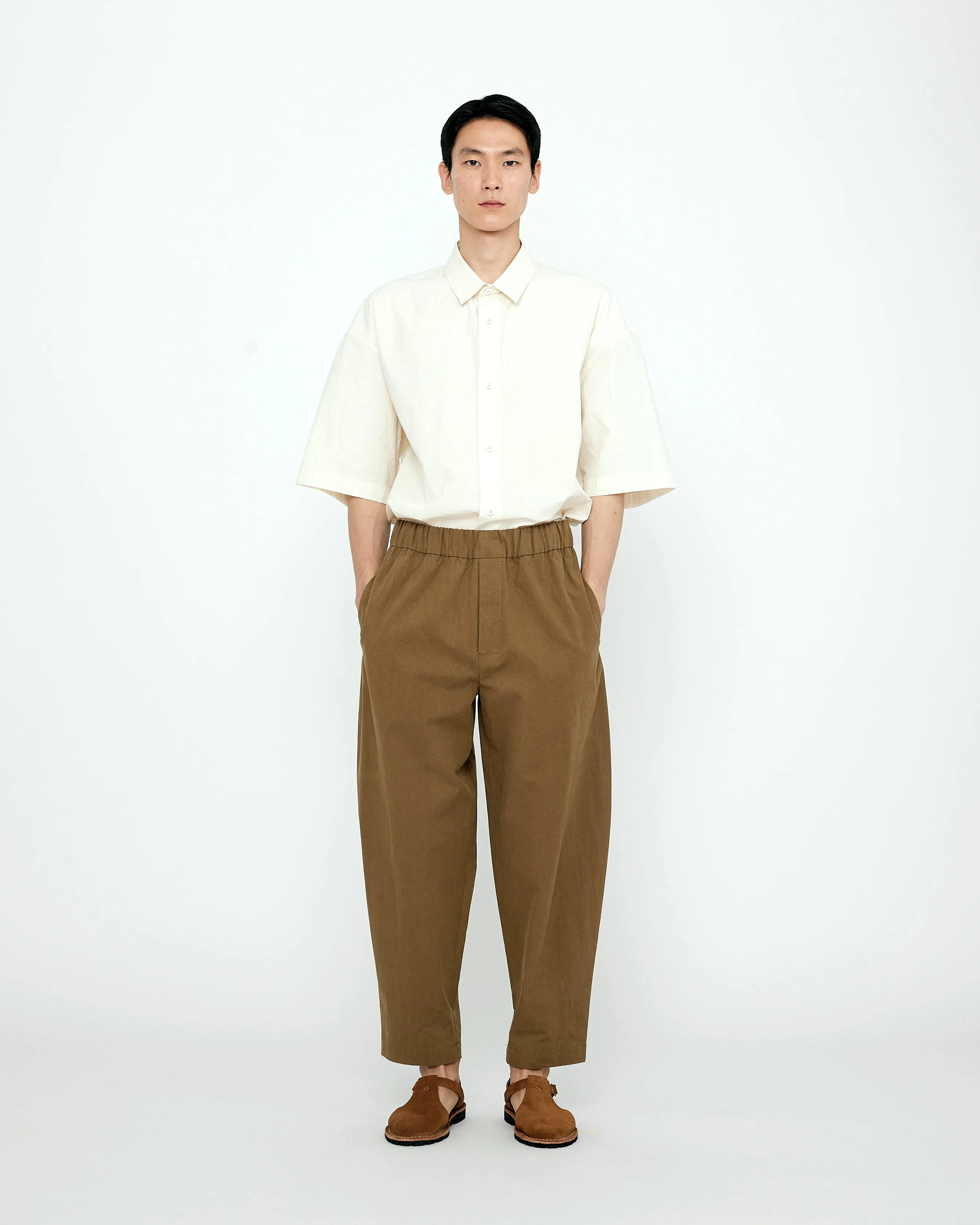 Signature Elastic Pull-Up Trouser - Cotton Edition - Brown sold by 7115 by Szeki product image thumbnail 3