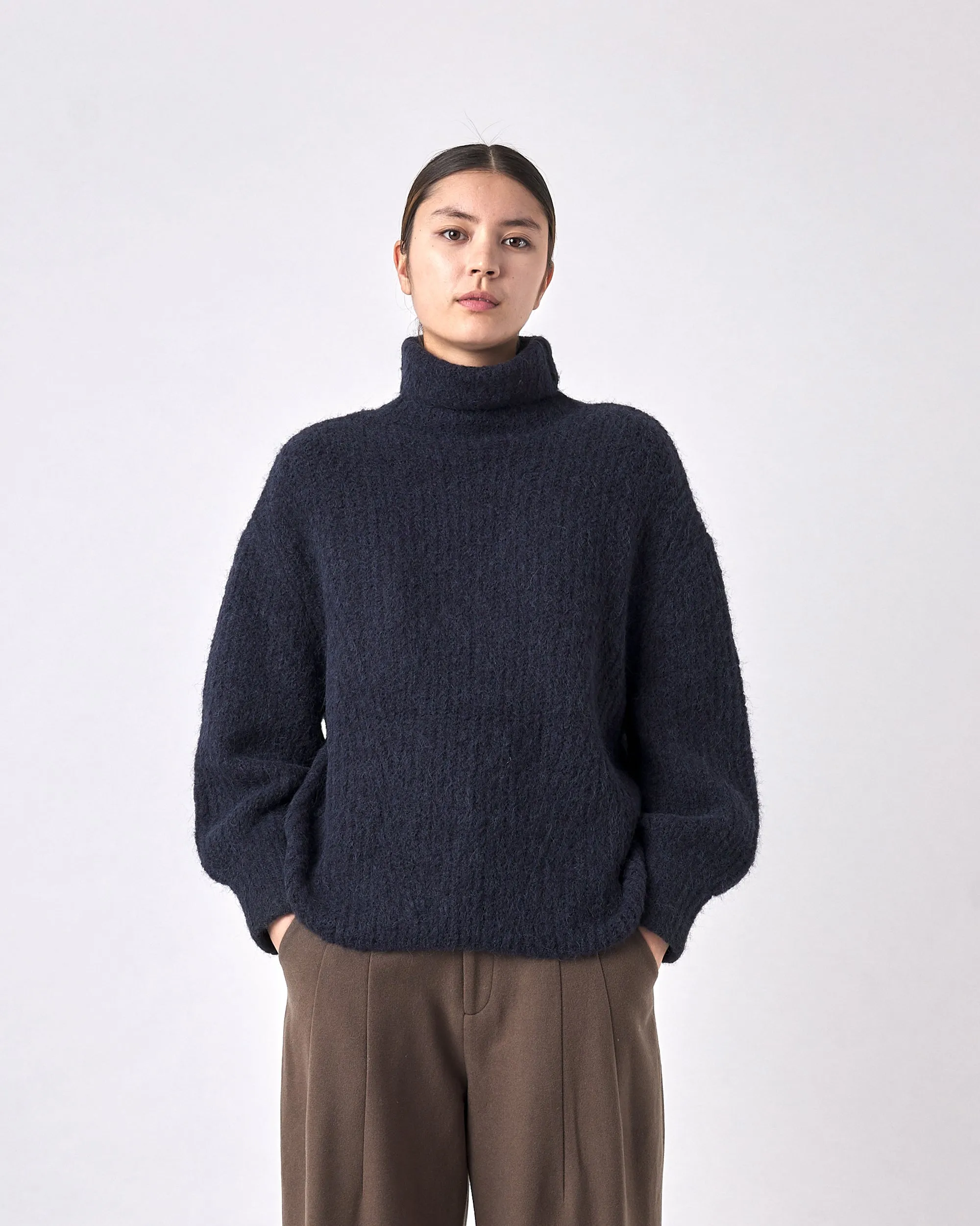 Brushed Airy Turtleneck - FW23 - Navy sold by 7115 by Szeki product image thumbnail 3