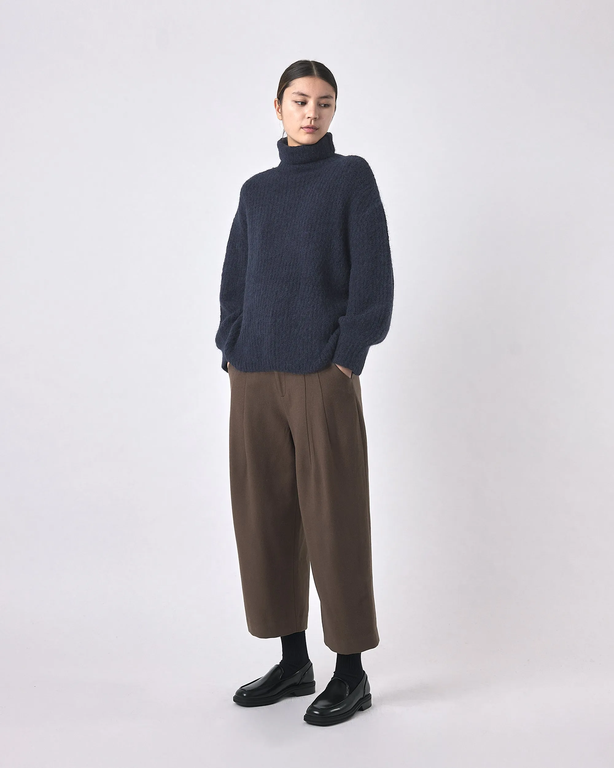 Brushed Airy Turtleneck - FW23 - Navy sold by 7115 by Szeki