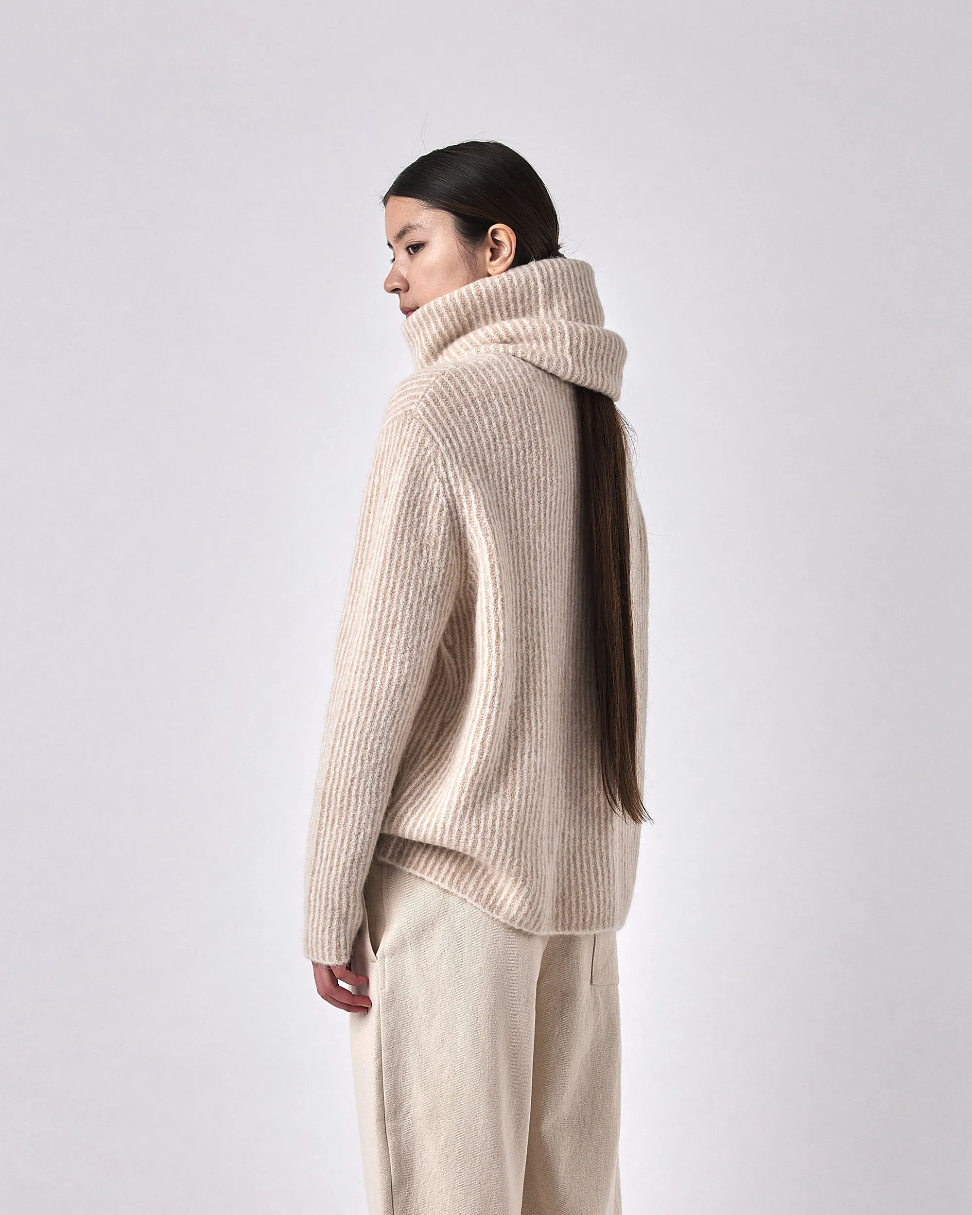 Alpaca Striped Ring Scarf - FW23 - Color Options sold by 7115 by Szeki product image thumbnail 2