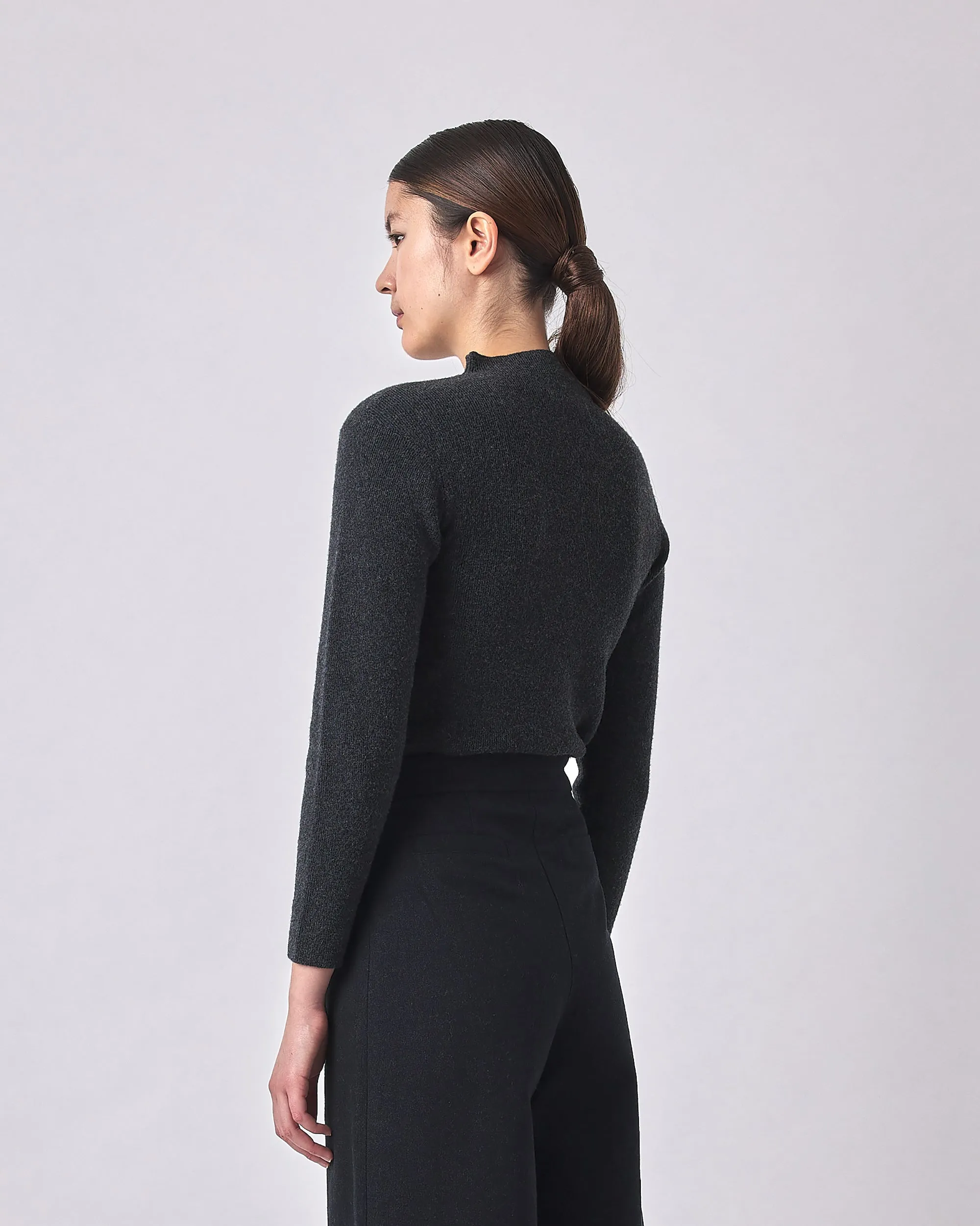 Signature Mock-Neck Long-Sleeves - Charcoal Gray sold by 7115 by Szeki product image thumbnail 2