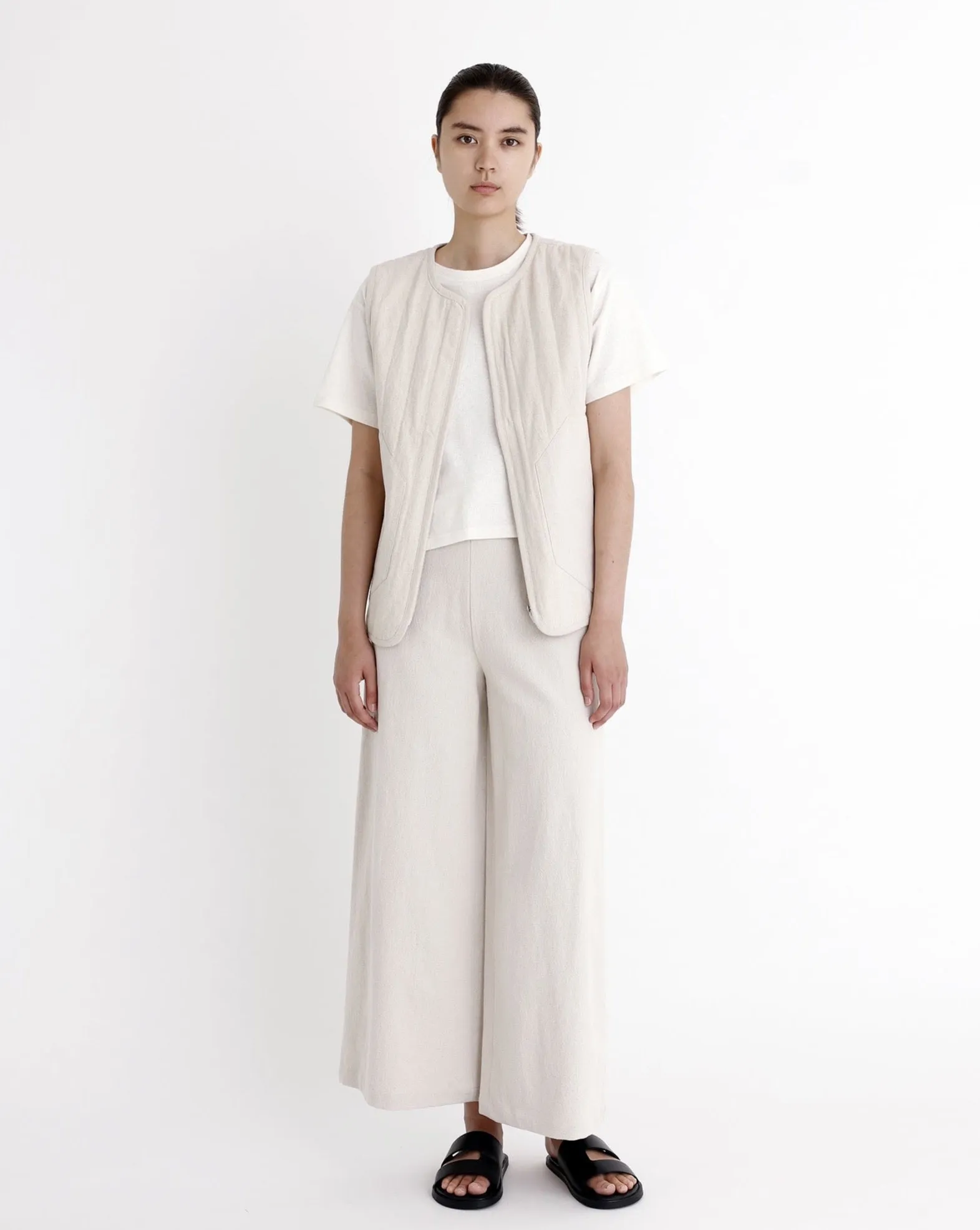 Signature Wide-Legged Trouser - Canvas Edition - Oatmeal sold by 7115 by Szeki