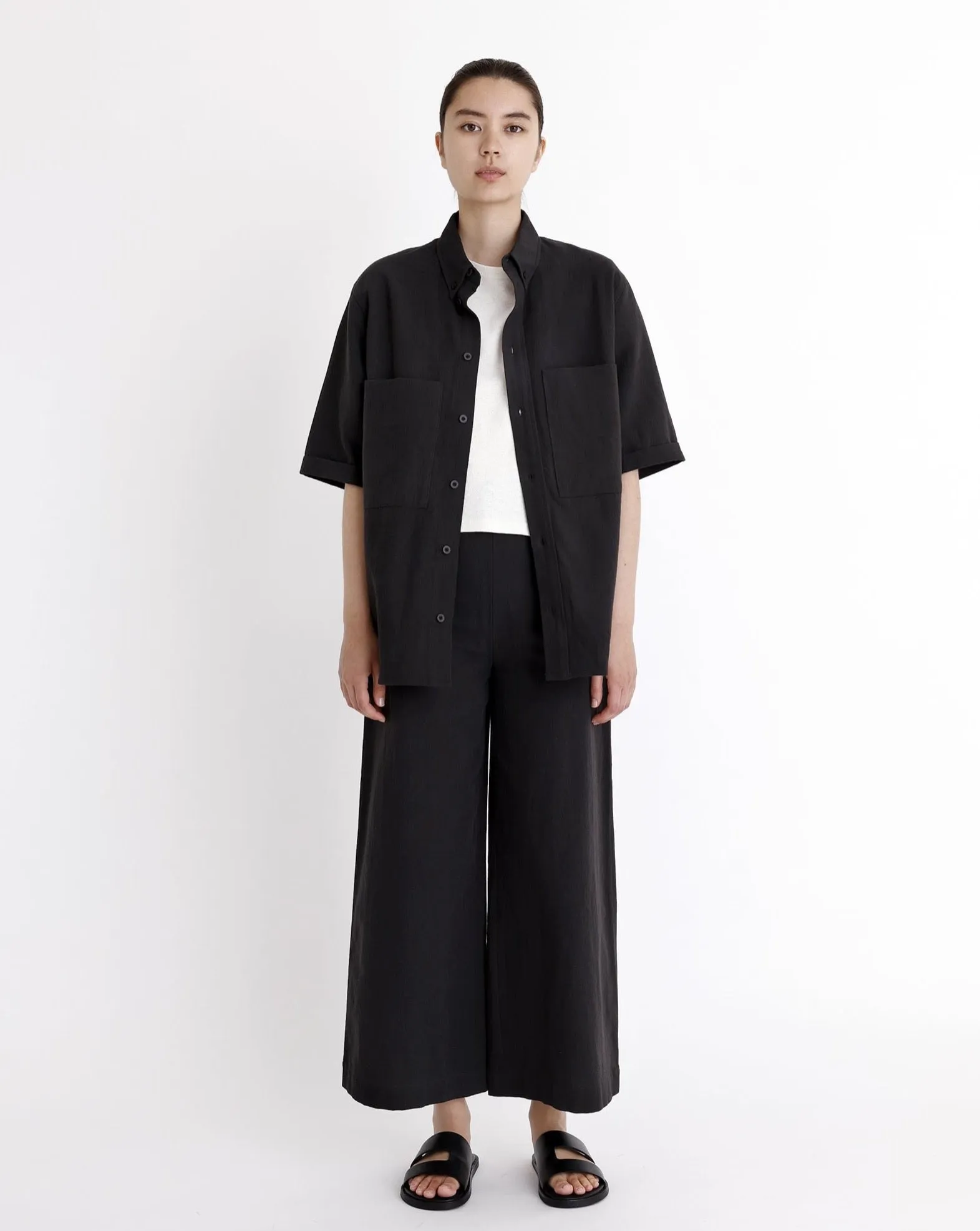 Signature Wide-Legged Trouser - Canvas Edition - Black sold by 7115 by Szeki