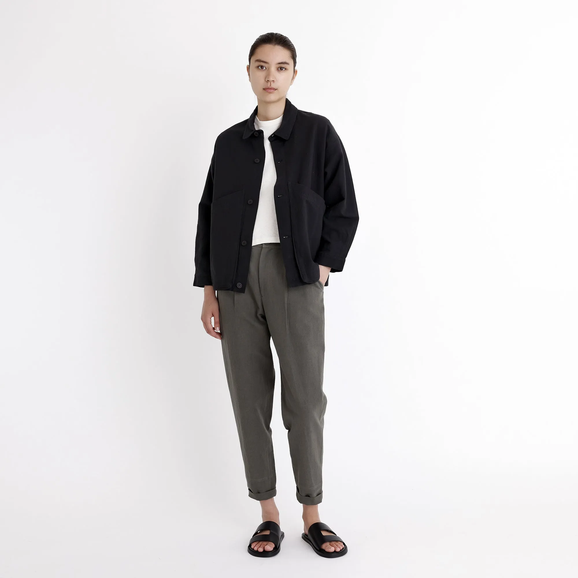 Signature Panel Pockets Shirt Jacket - Canvas Edition - Black sold by 7115 by Szeki product image thumbnail 3