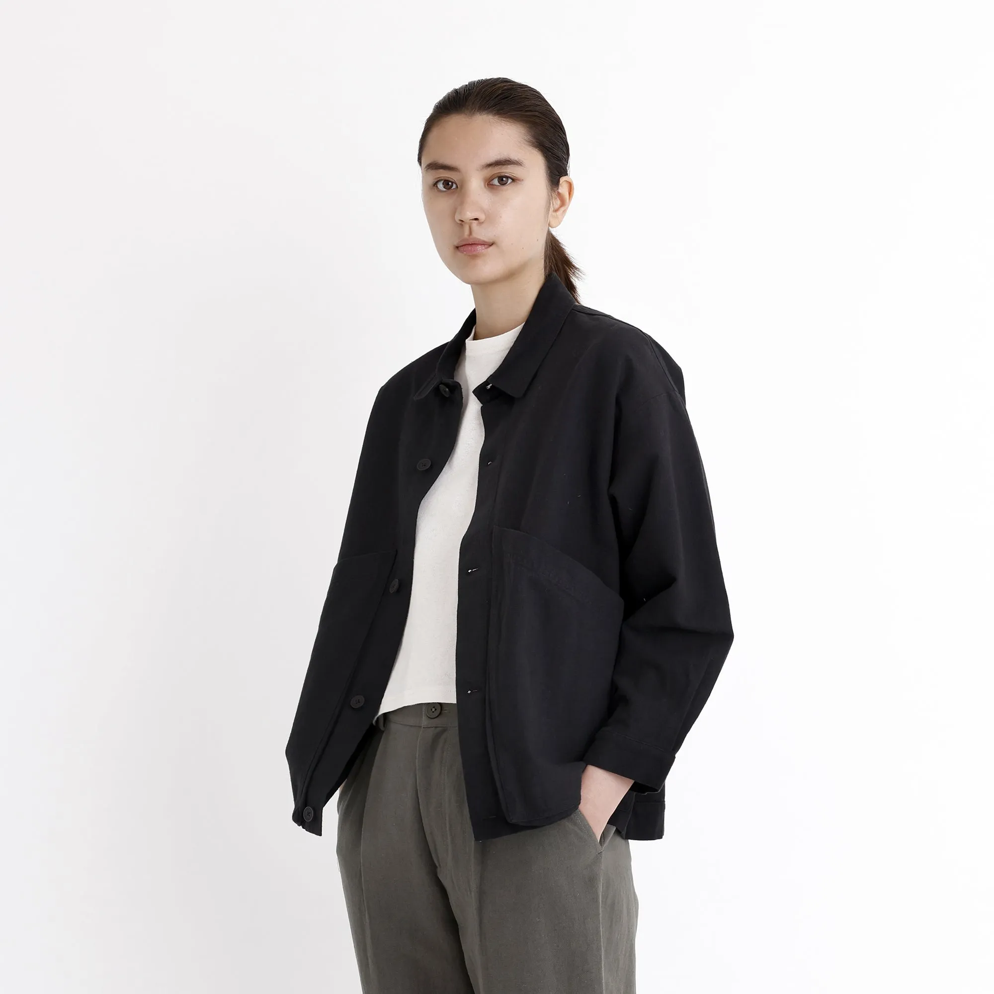 Signature Panel Pockets Shirt Jacket - Canvas Edition - Black sold by 7115 by Szeki product image thumbnail 5
