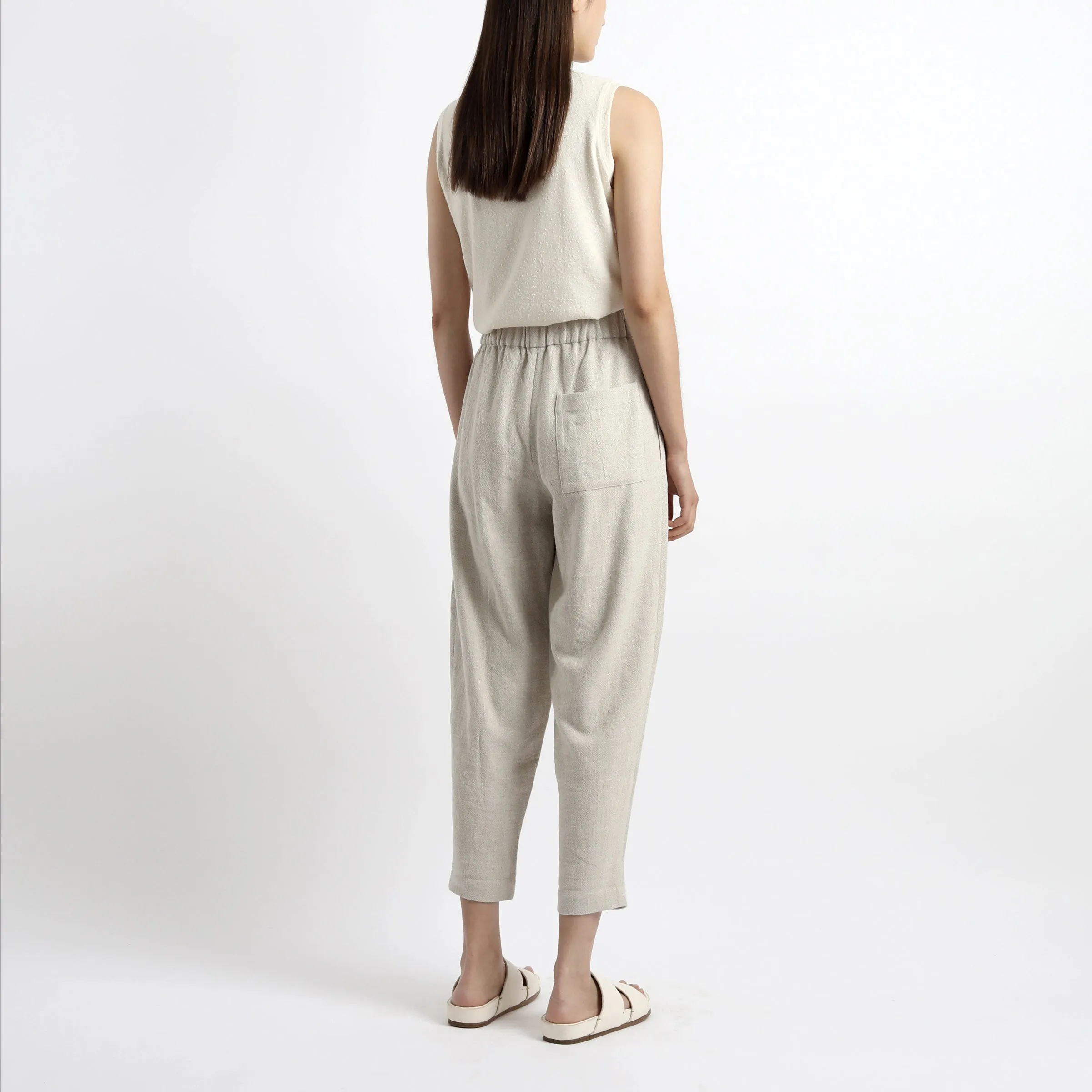 Signature Elastic Pull-Up Trouser - Classic Edition - Oatmeal sold by 7115 by Szeki product image thumbnail 5
