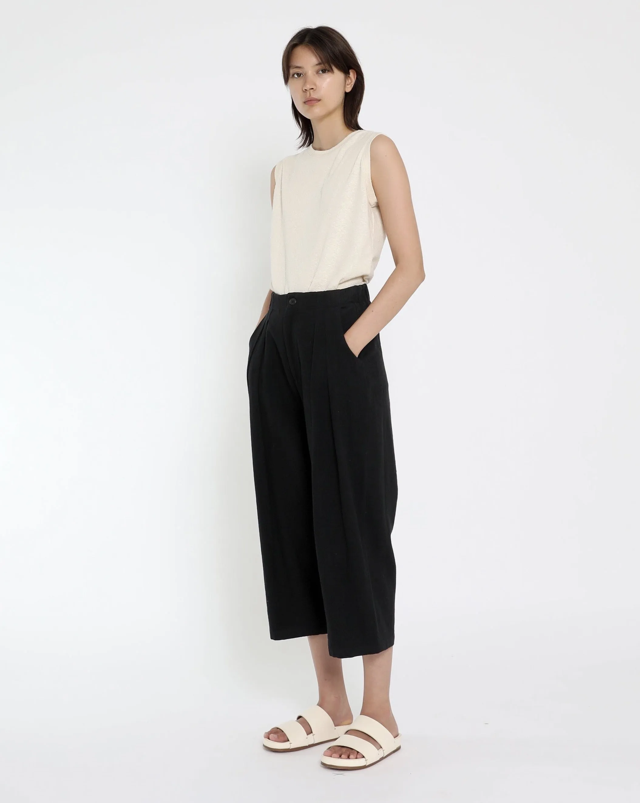 Signature Unisex Pleated Trouser - Black sold by 7115 by Szeki