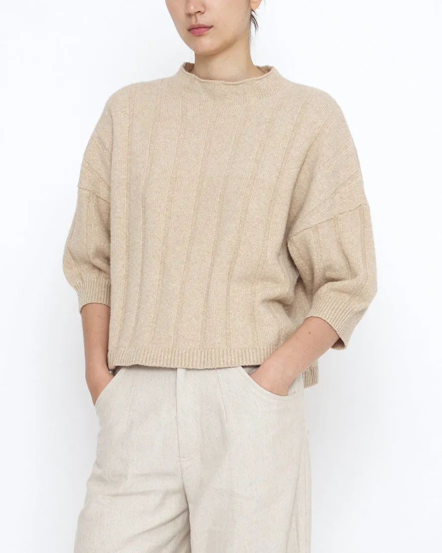 Mid-Poet Mockneck Sweater - SS25 - Wheat sold by 7115 by Szeki product image thumbnail 2