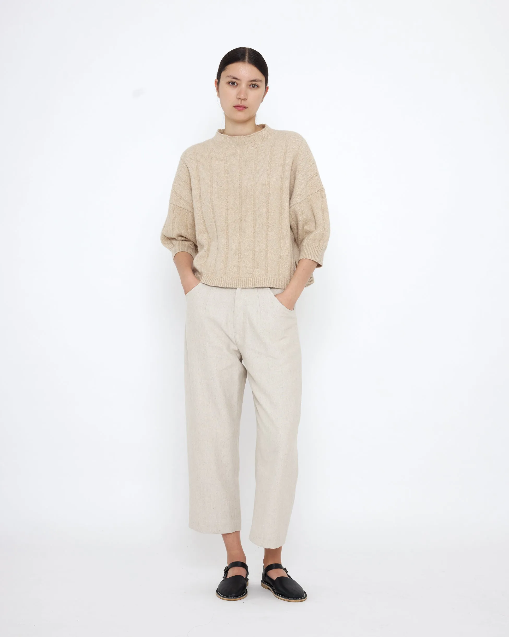 Mid-Poet Mockneck Sweater - SS25 - Wheat sold by 7115 by Szeki