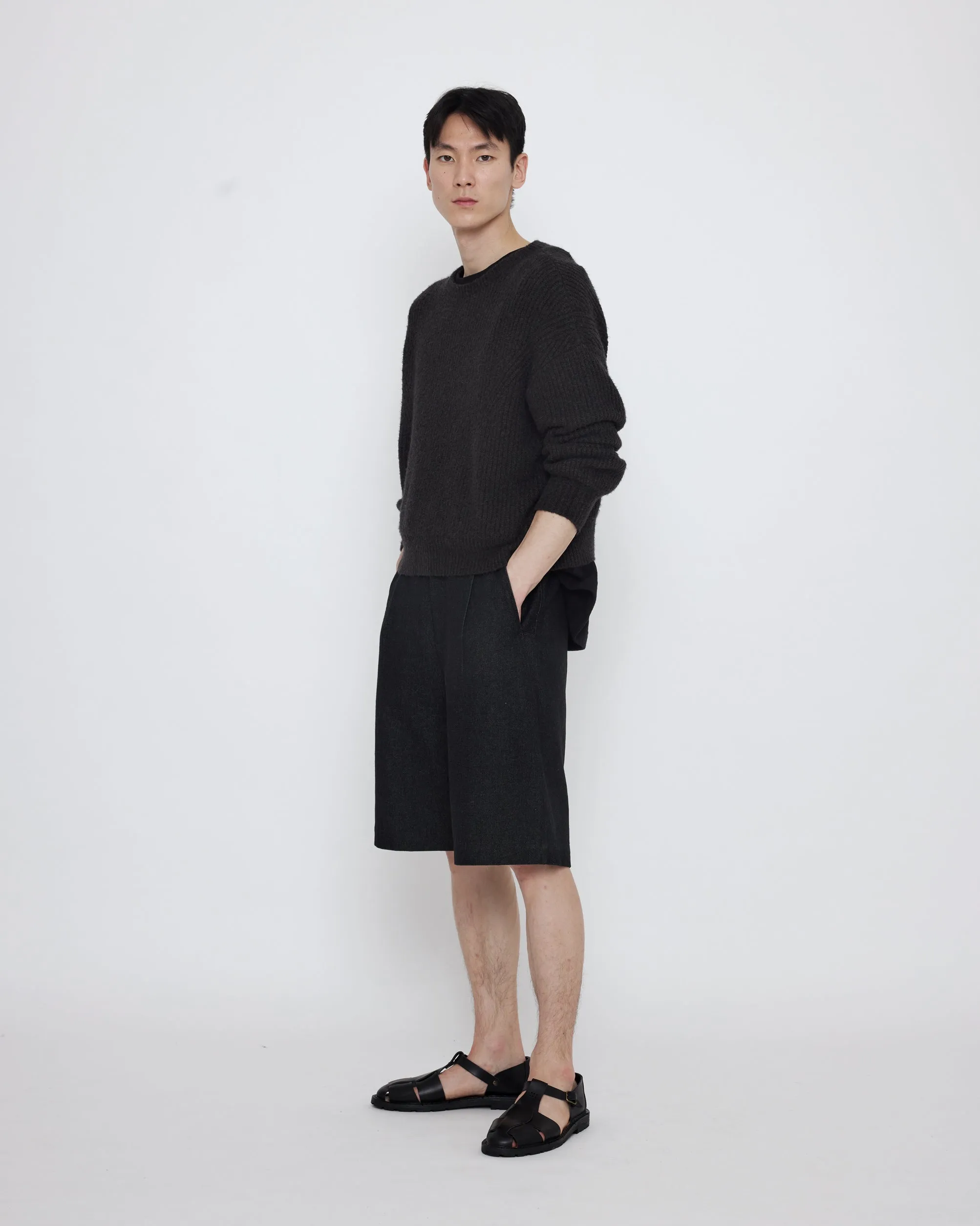 Signature Poet Sleeves Sweater - Charcoal sold by 7115 by Szeki