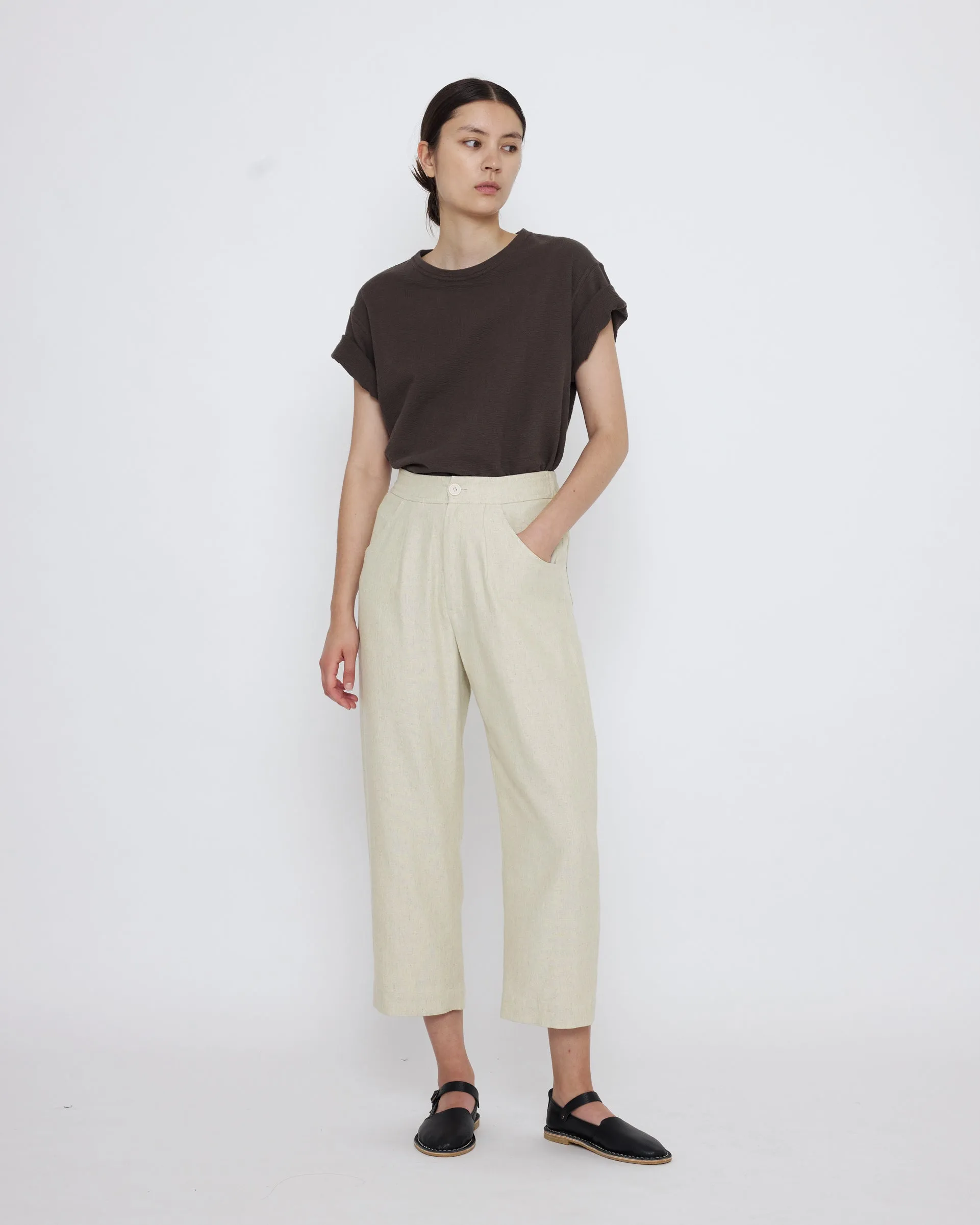 Signature Curve Legged Trouser - Spring Edition - Cream sold by 7115 by Szeki