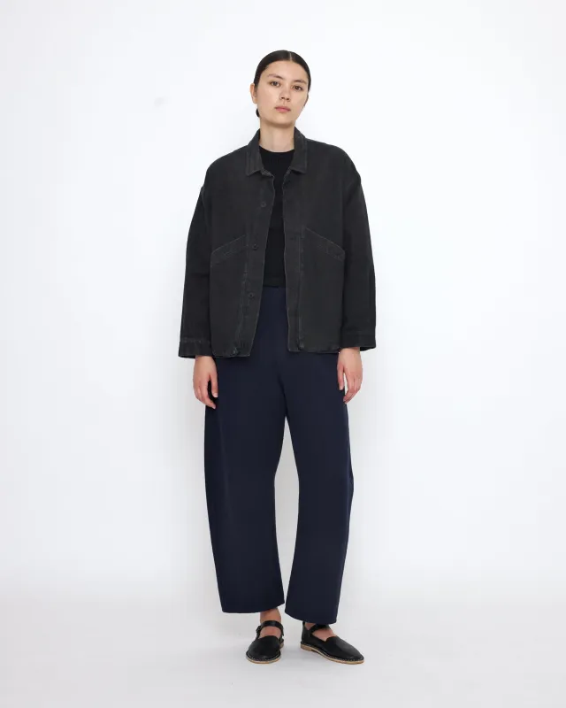 Signature Panel Pockets Shirt Jacket - Spring Edition - Washed Black sold by 7115 by Szeki