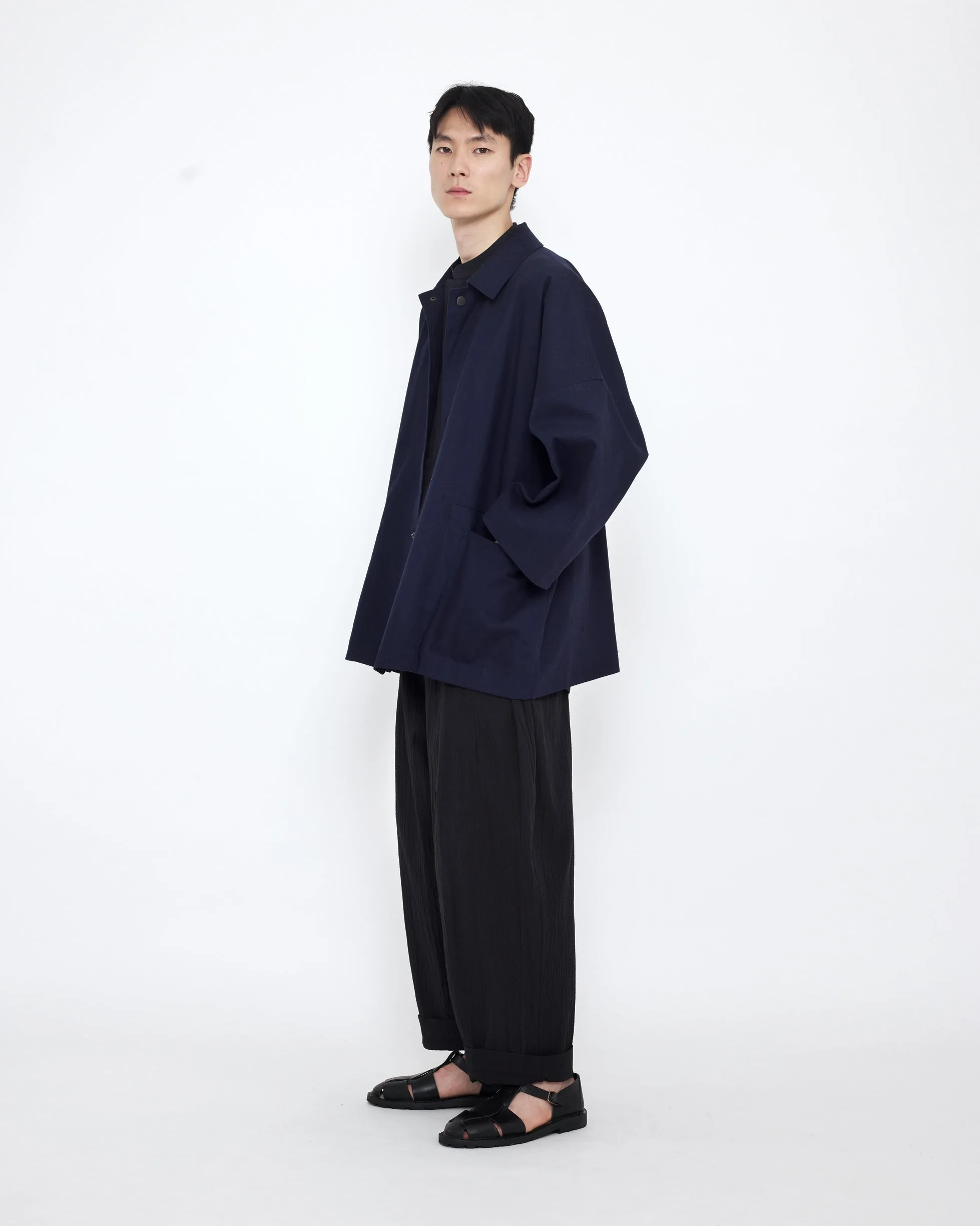 Pockets Short Coat - SS25 - Navy sold by 7115 by Szeki