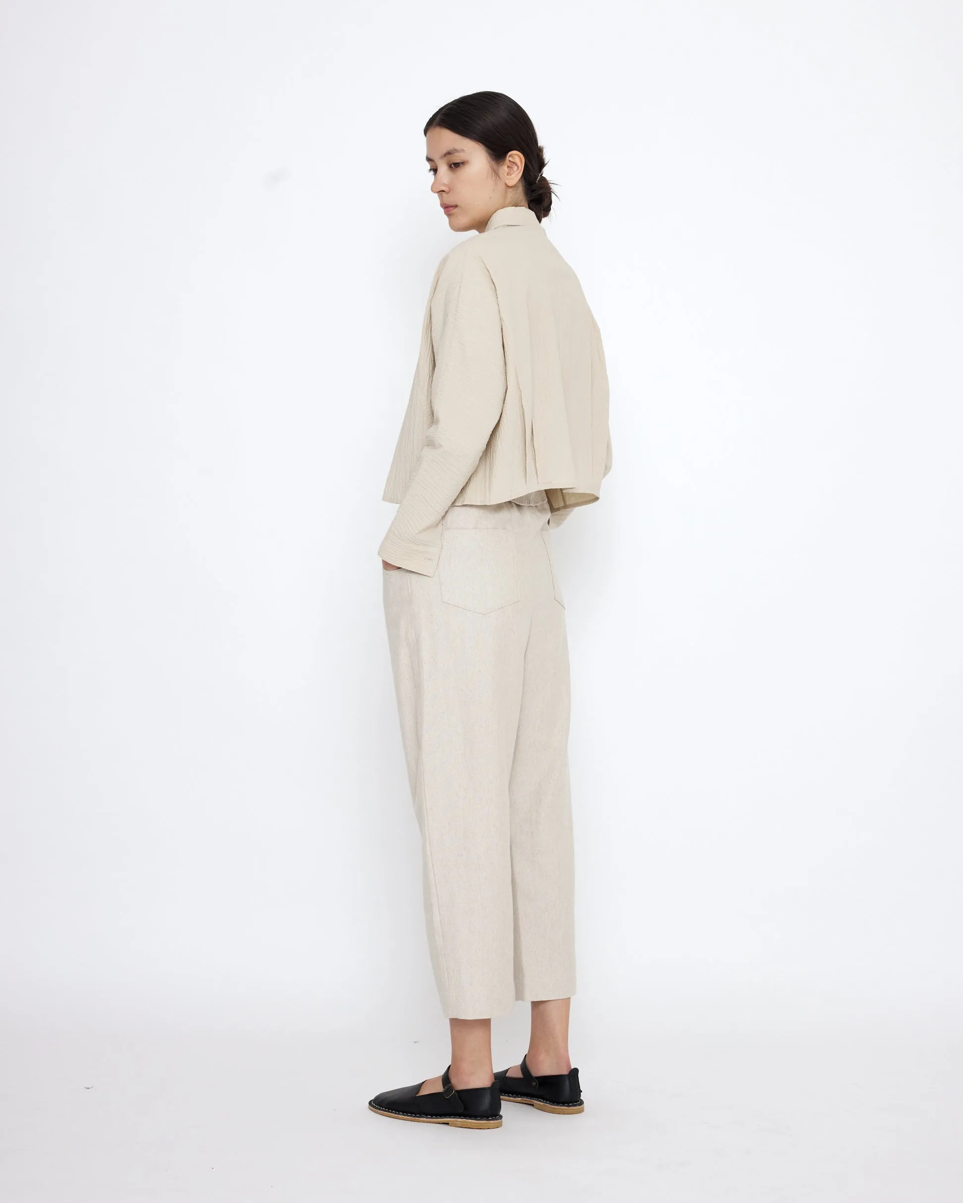 Signature 3/4 Cropped Shirt Jacket - Textured Edition - Textured Beige sold by 7115 by Szeki product image thumbnail 3