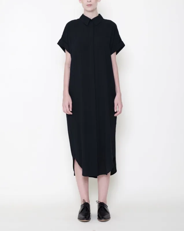 Signature Maxi Shirtdress - Black made by 7115 by Szeki