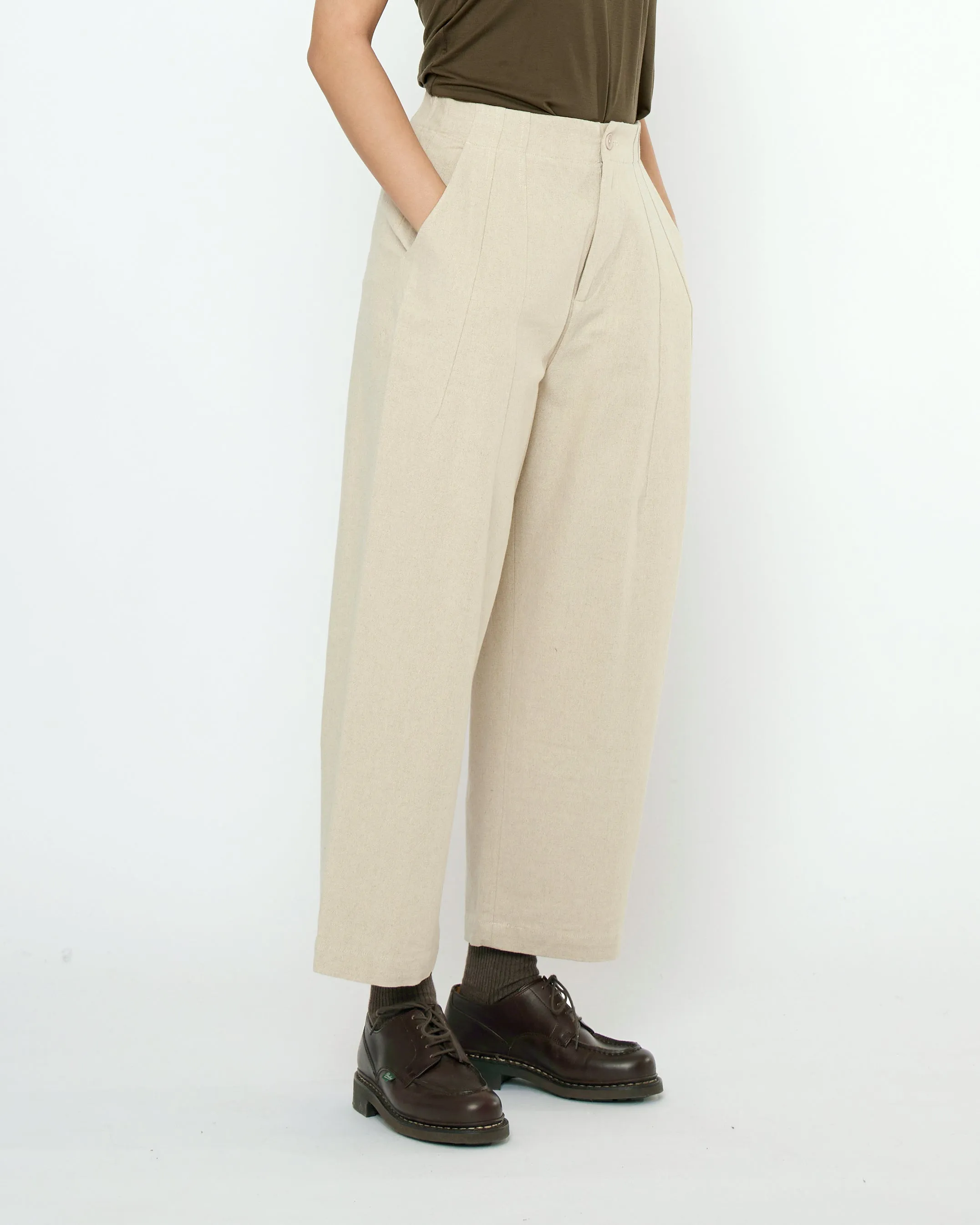 Signature Pleated Trouser - Canvas Edition - Oatmeal sold by 7115 by Szeki product image thumbnail 2