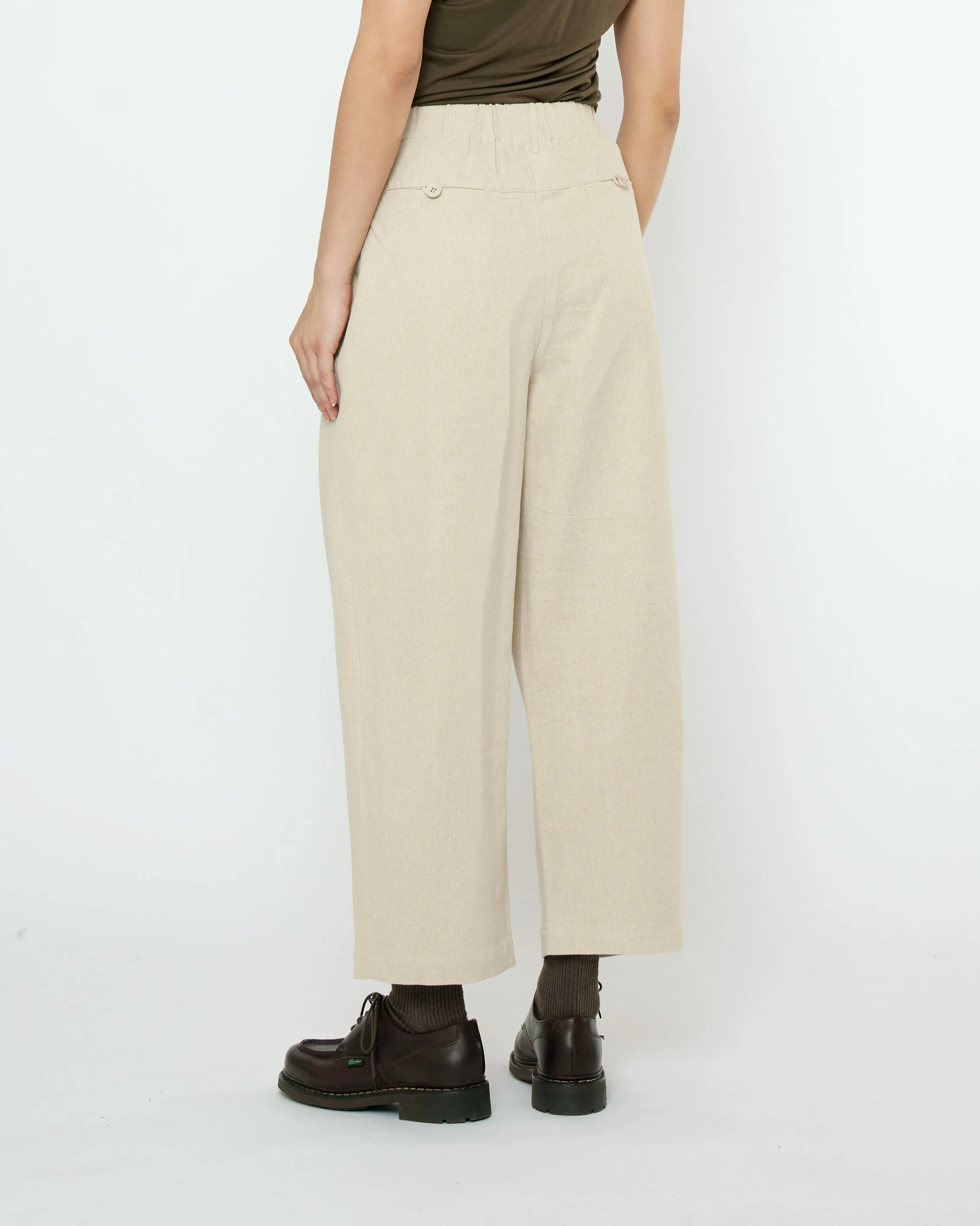 Signature Pleated Trouser - Canvas Edition - Oatmeal sold by 7115 by Szeki product image thumbnail 3