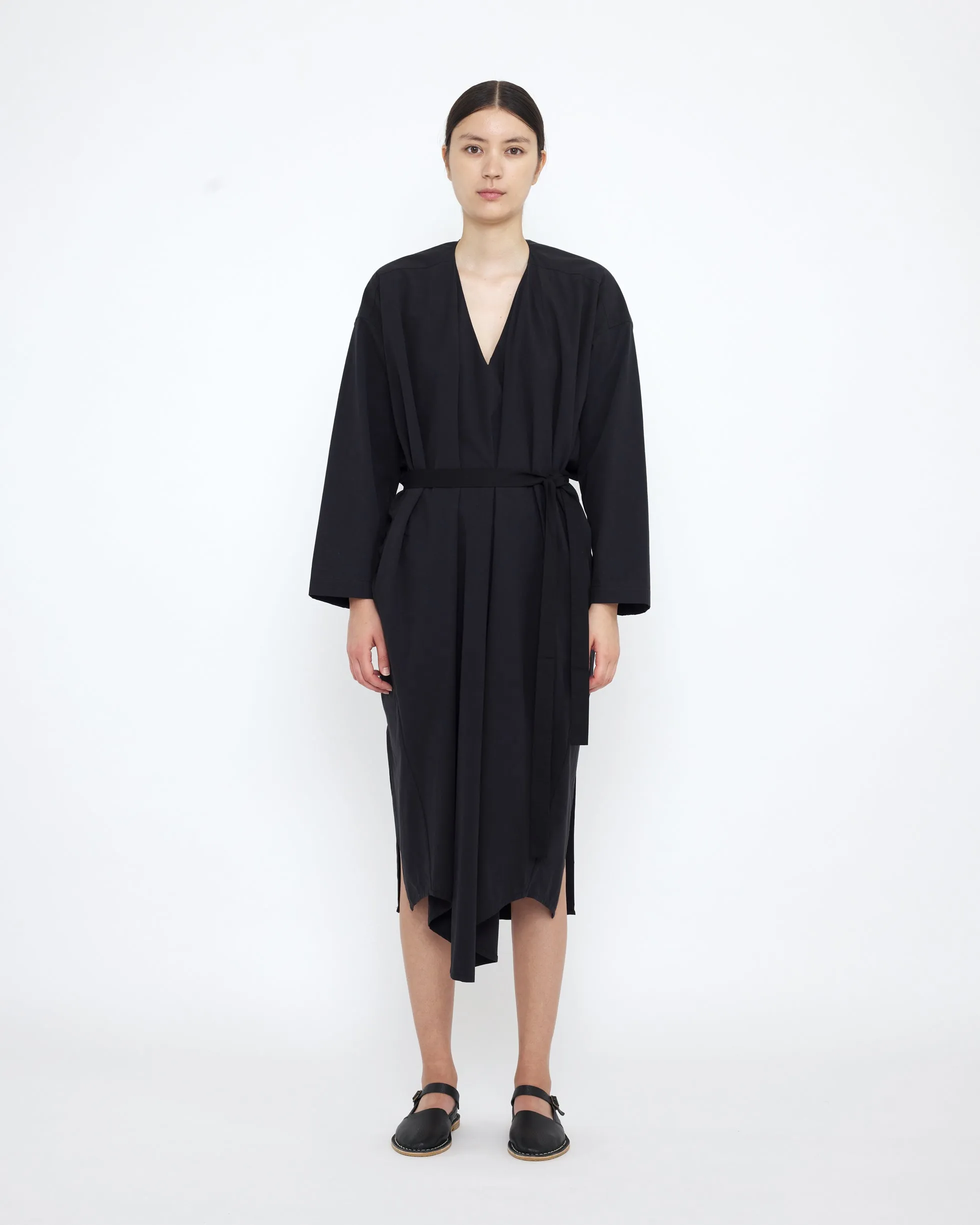 V-Neck Cocoon Midi Dress - SS25 - Black sold by 7115 by Szeki product image thumbnail 3