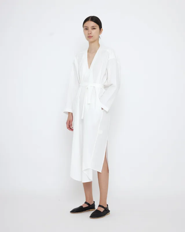 V-Neck Cocoon Midi Dress - SS25 - Off-White made by 7115 by Szeki