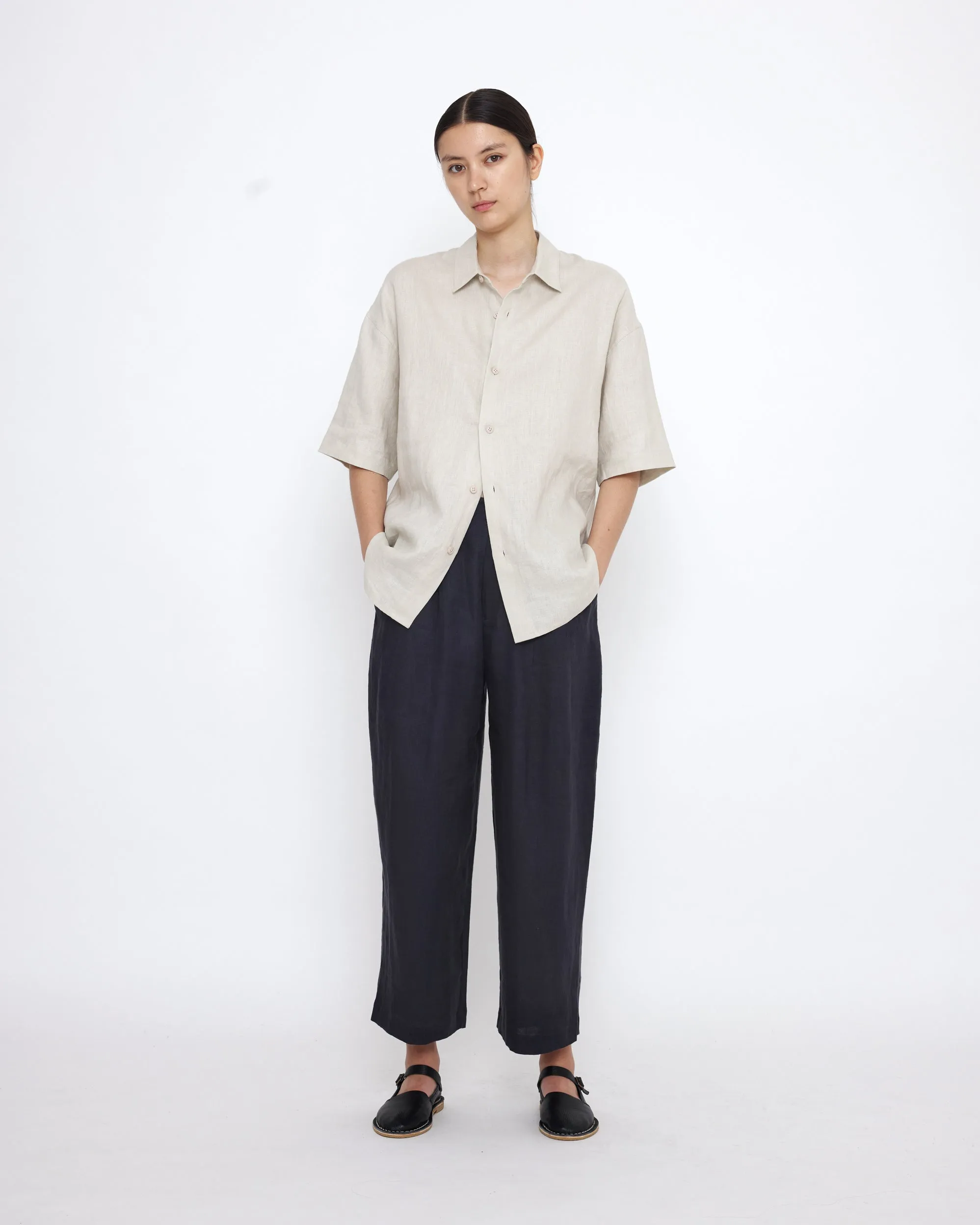 Linen Oversized Short Sleeves Shirt - SS25 - Sand Beige sold by 7115 by Szeki product image thumbnail 3