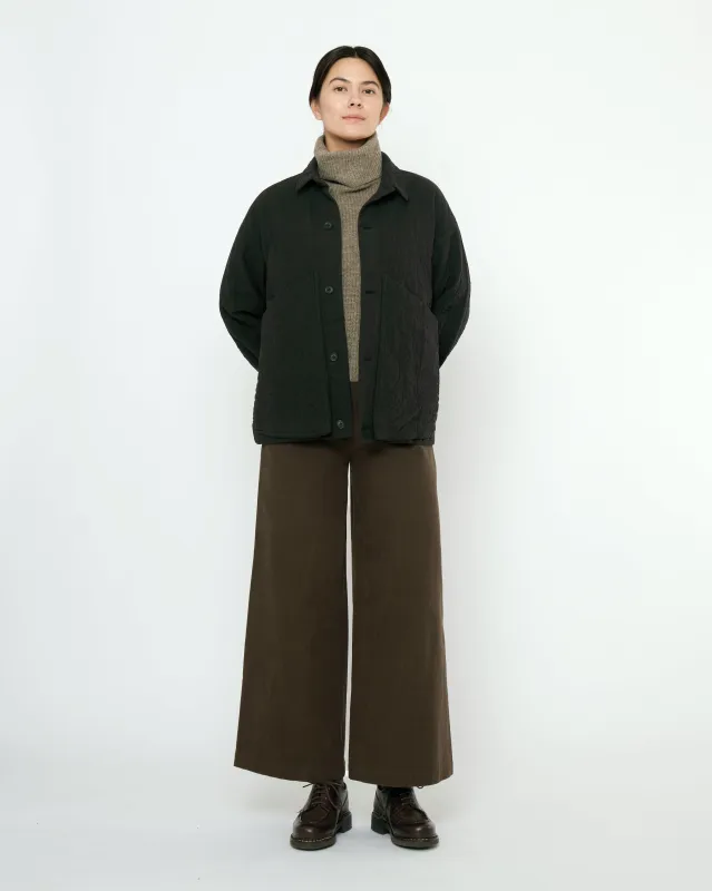 Signature Panel Pockets Shirt Jacket - Textured Edition - Black made by 7115 by Szeki