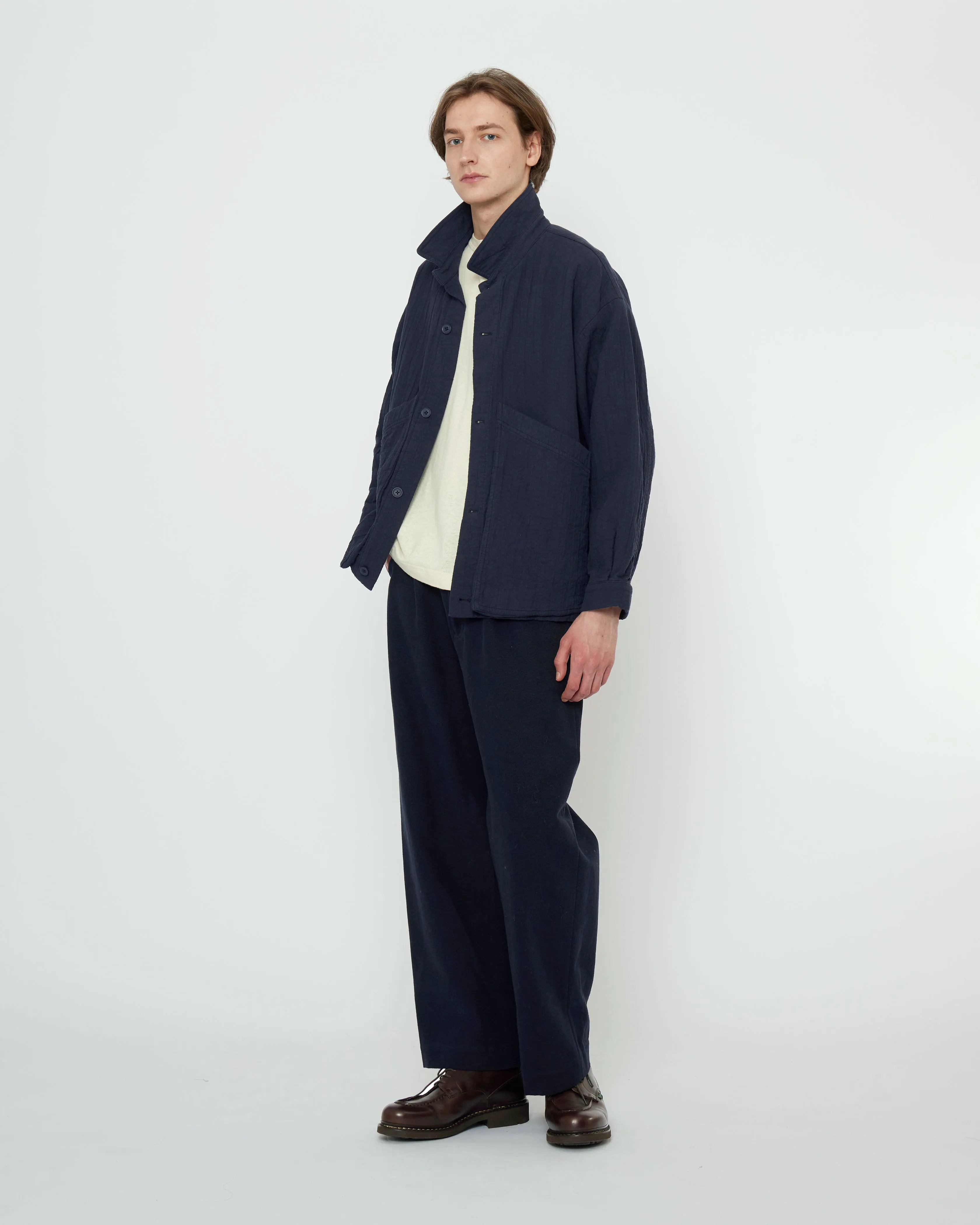 Signature Panel Pockets Shirt Jacket - Textured Edition - Navy sold by 7115 by Szeki product image thumbnail 3
