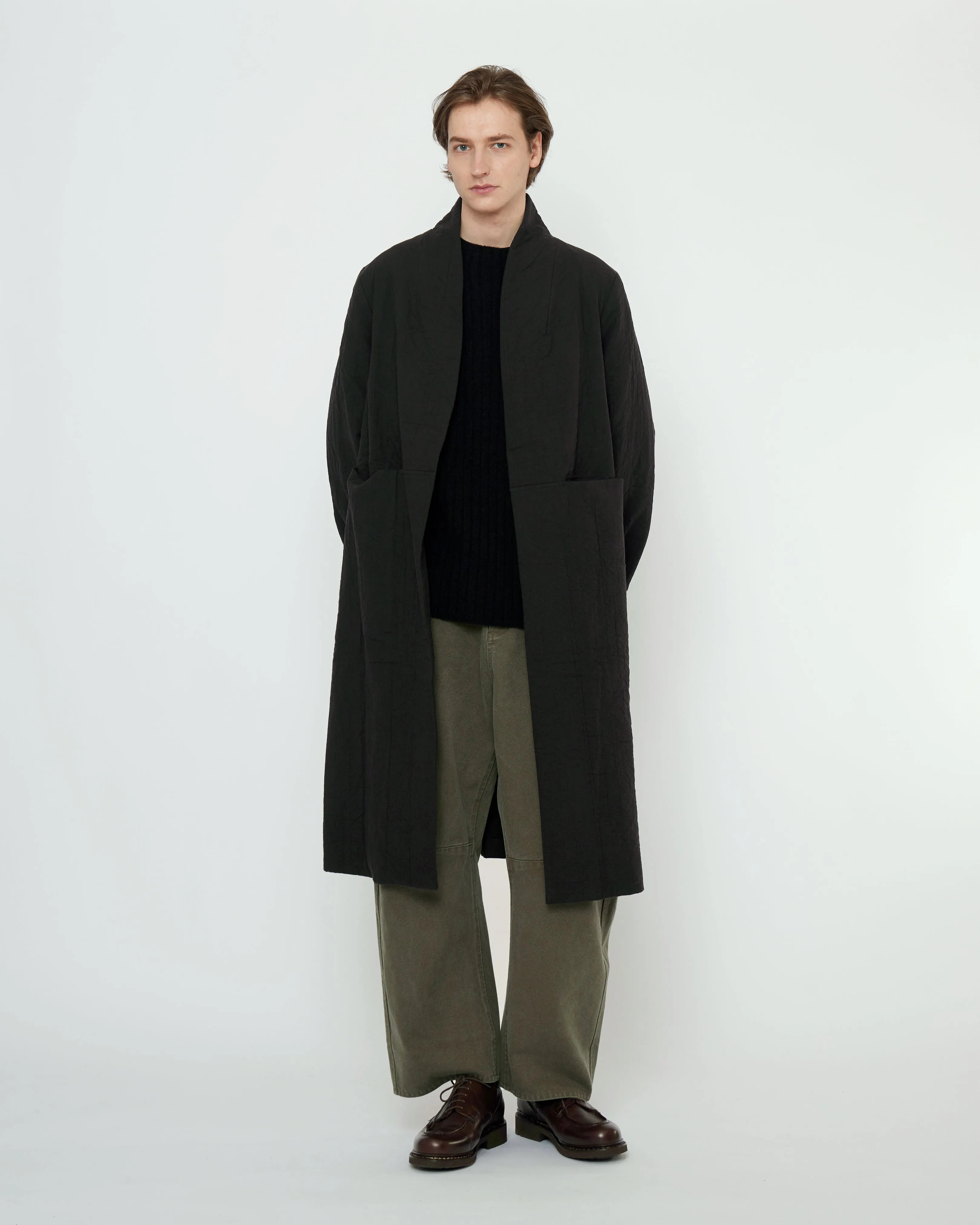 Signature Open Fall Coat - Textured Edition - Black sold by 7115 by Szeki