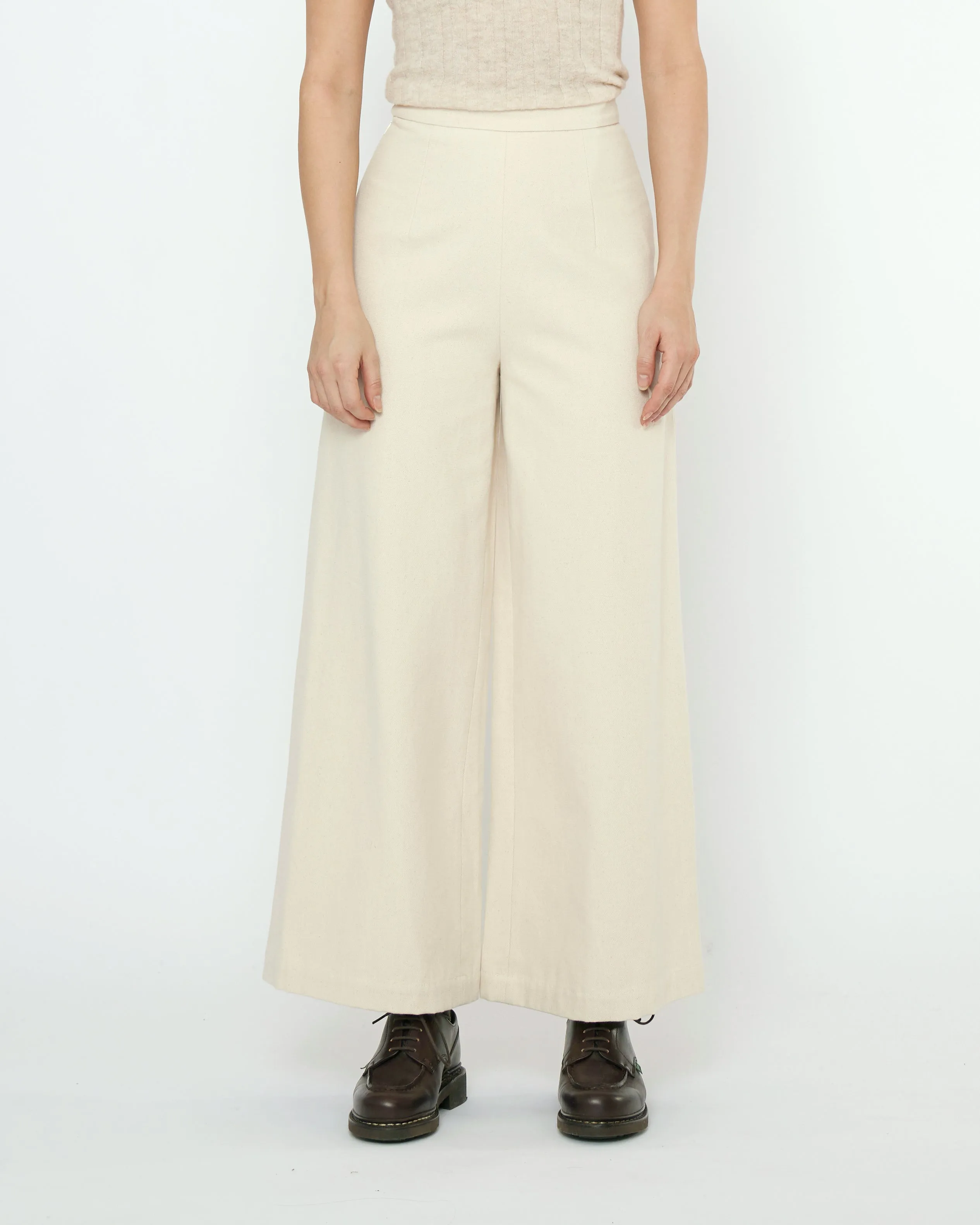 Signature Wide-Legged Trouser - Fall Edition - Off-White sold by 7115 by Szeki product image thumbnail 3