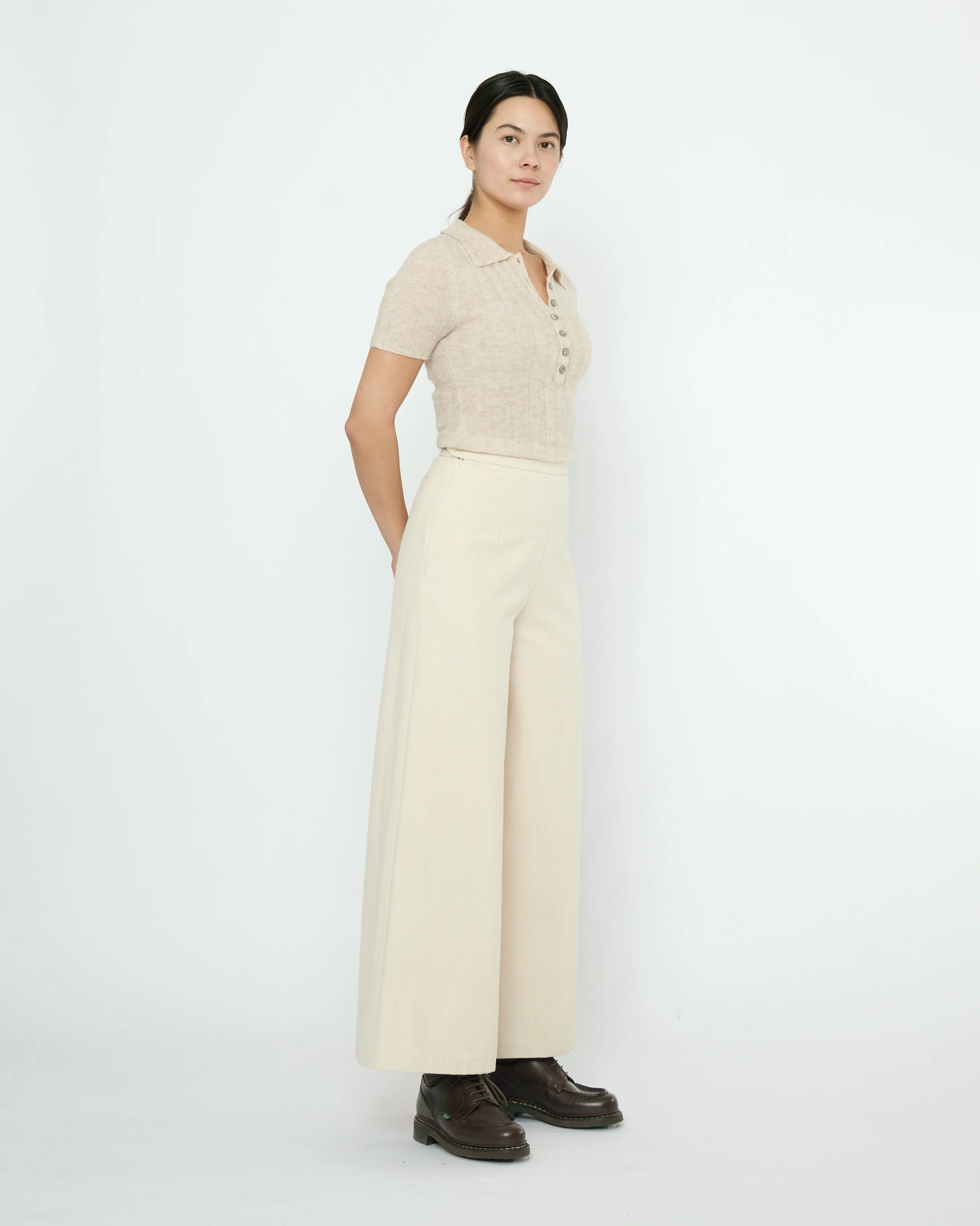 Signature Wide-Legged Trouser - Fall Edition - Off-White sold by 7115 by Szeki product image thumbnail 5