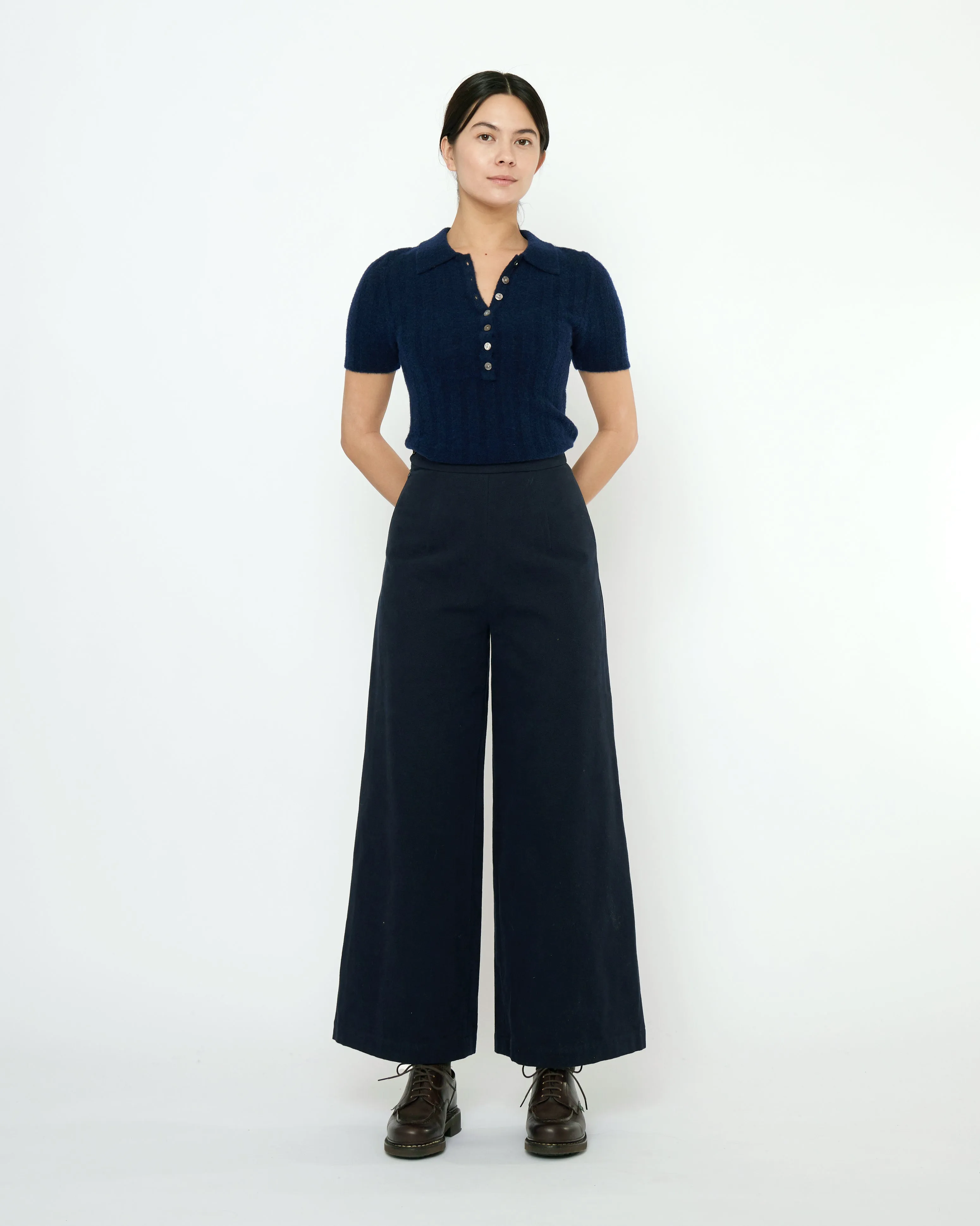 Signature Wide-Legged Trouser - Fall Edition - Navy Black sold by 7115 by Szeki