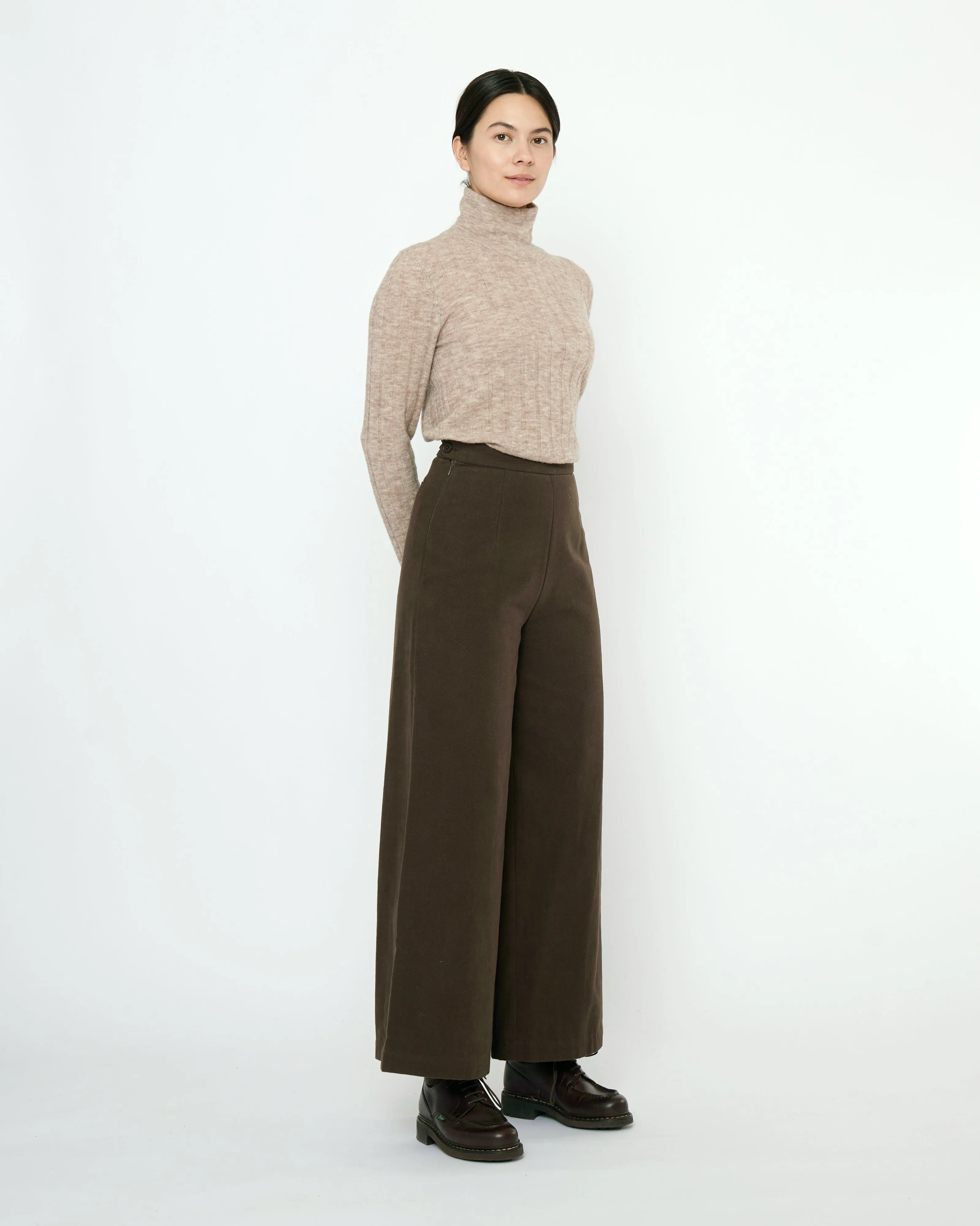 Signature Wide-Legged Trouser - Fall Edition - Taupe Brown sold by 7115 by Szeki