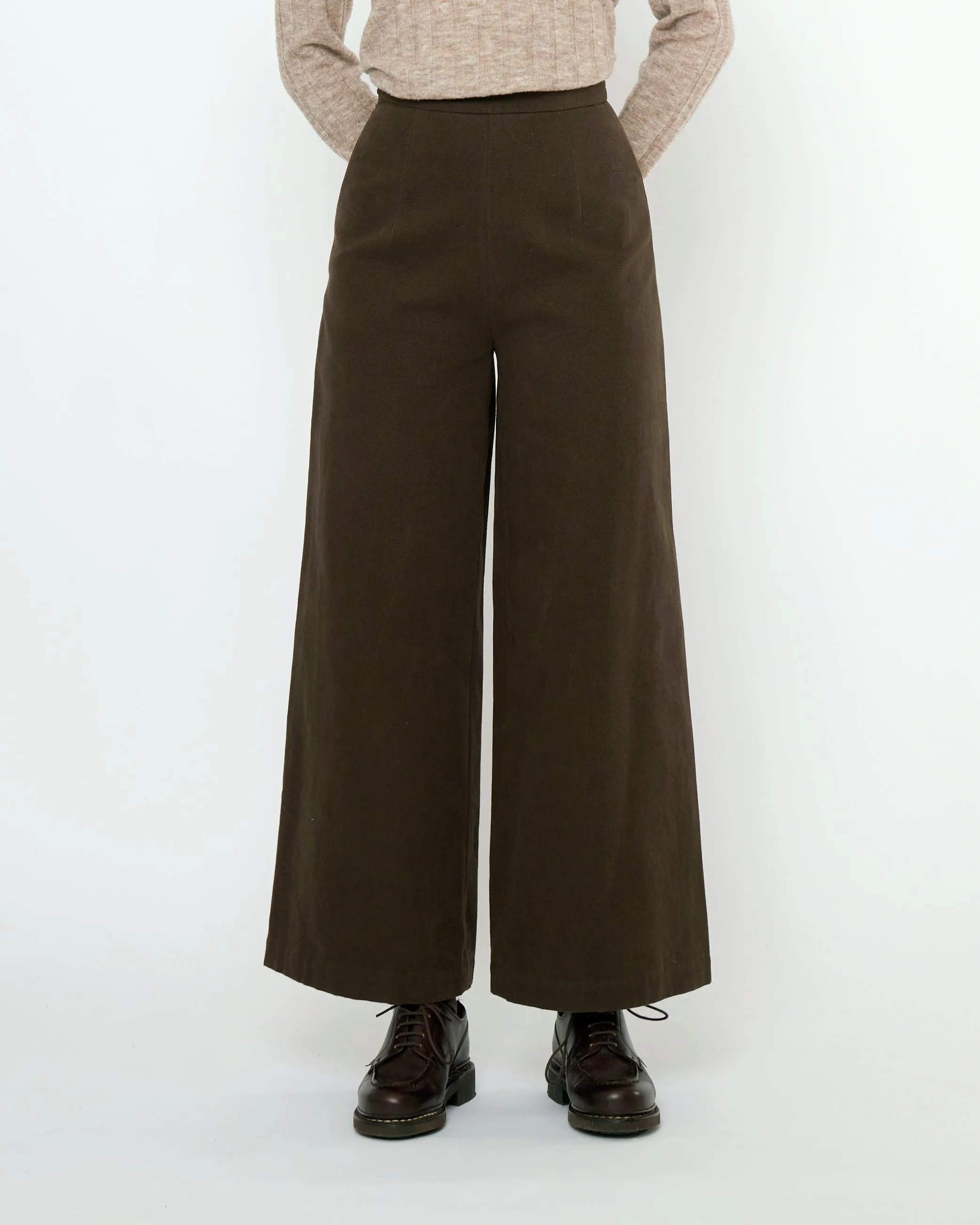 Signature Wide-Legged Trouser - Fall Edition - Taupe Brown sold by 7115 by Szeki product image thumbnail 2