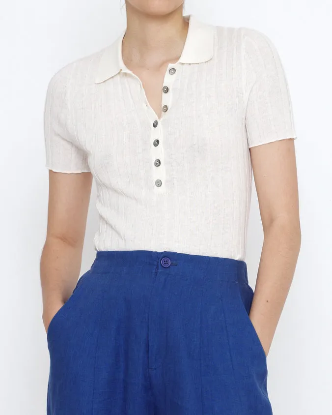 Collared Ribbed Fine Knit - SS25 - Color Options sold by 7115 by Szeki product image thumbnail 5