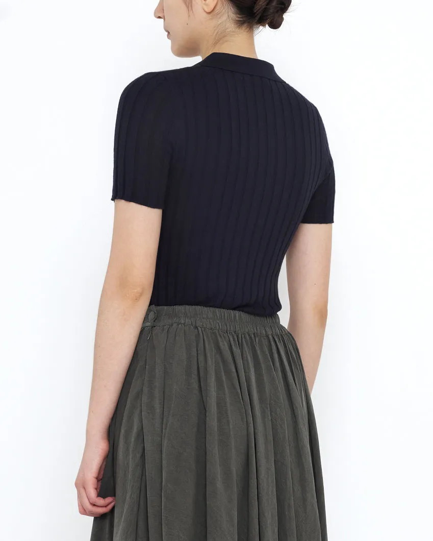 Collared Ribbed Fine Knit - SS25 - Color Options sold by 7115 by Szeki product image thumbnail 3